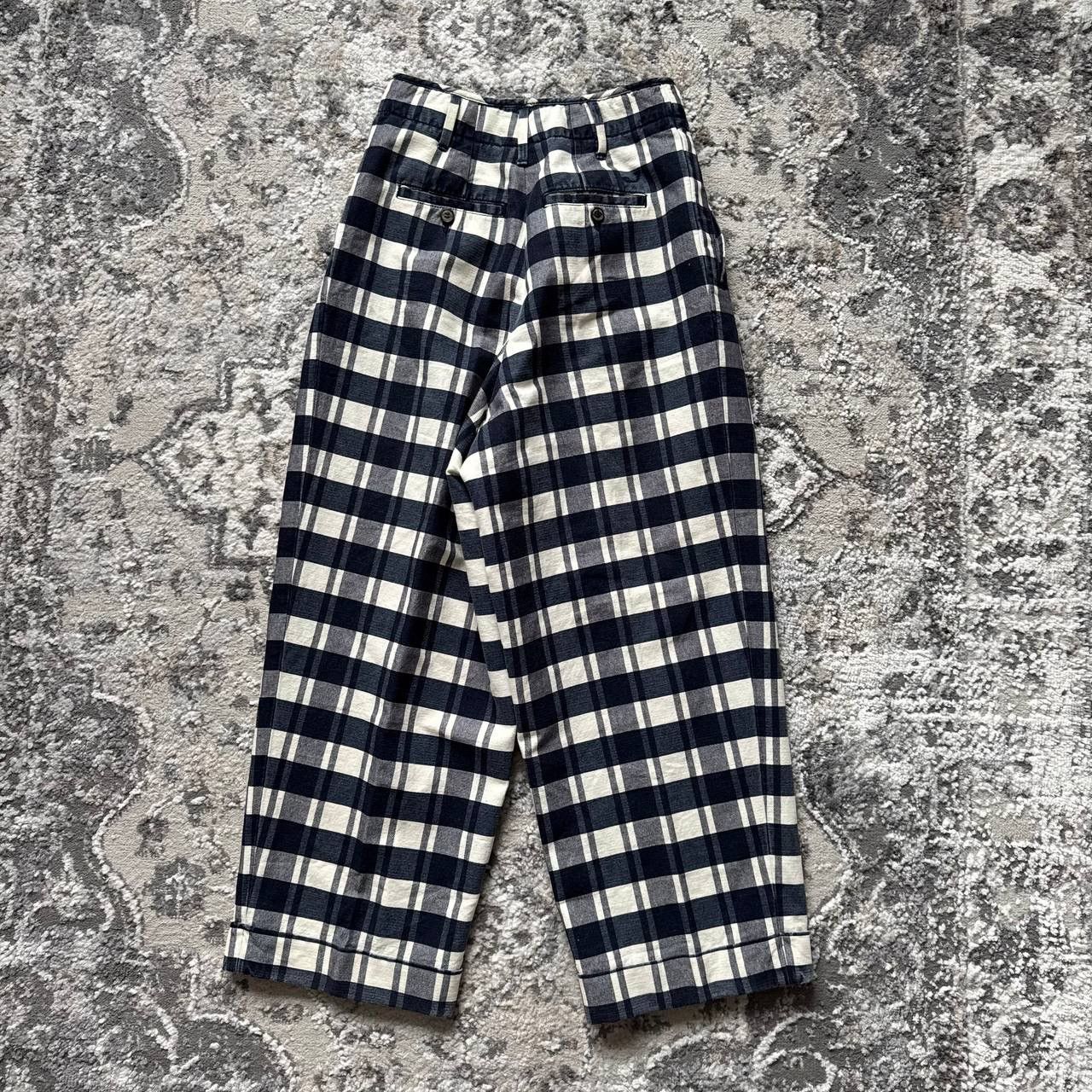 Jacob Cohen Jacob Cohen Rare Wide Plain Checkered Pants Size 26" / US 2 / IT 38 - 3 Thumbnail