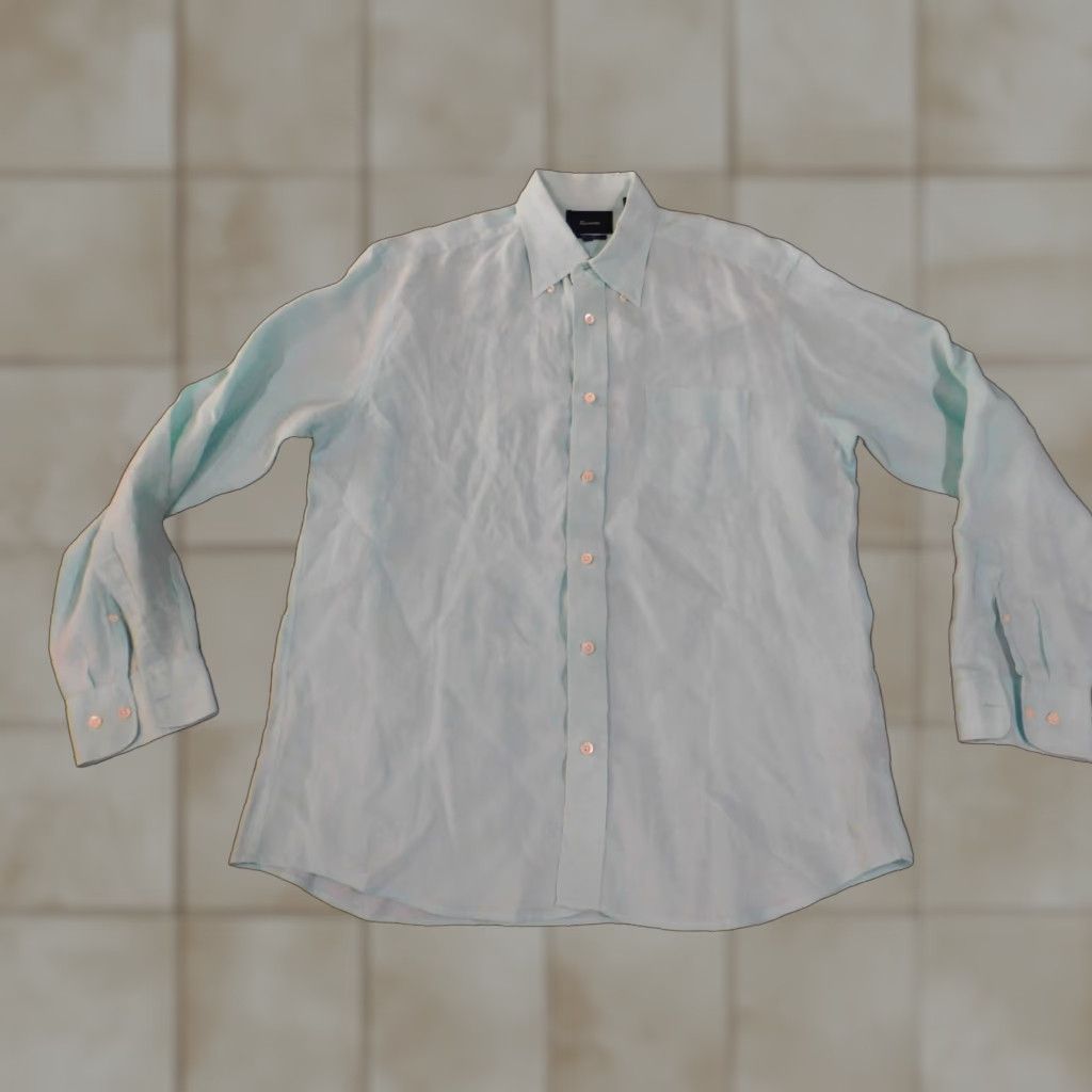 Faconnable Façonnable Shirt Large Blue Mens casual classic Button-Up Size US L / EU 52-54 / 3 - 1 Thumbnail