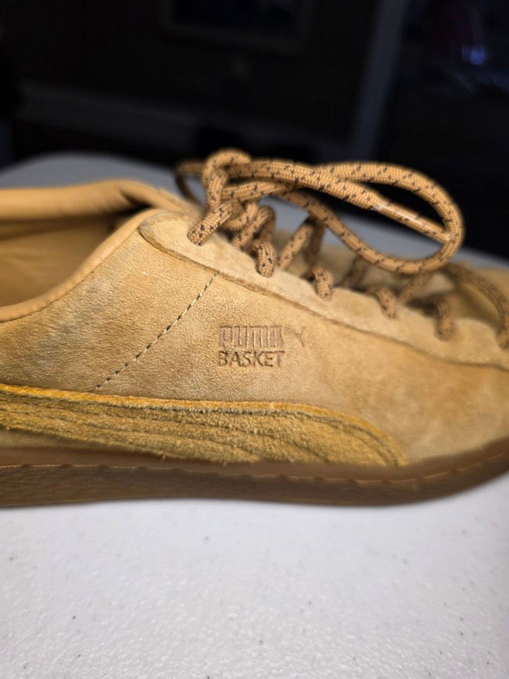 Puma Puma Basket Suede Sneakers Tan Gum Sole Women's US 7C Off Du Size US 7 / IT 37 - 3 Thumbnail