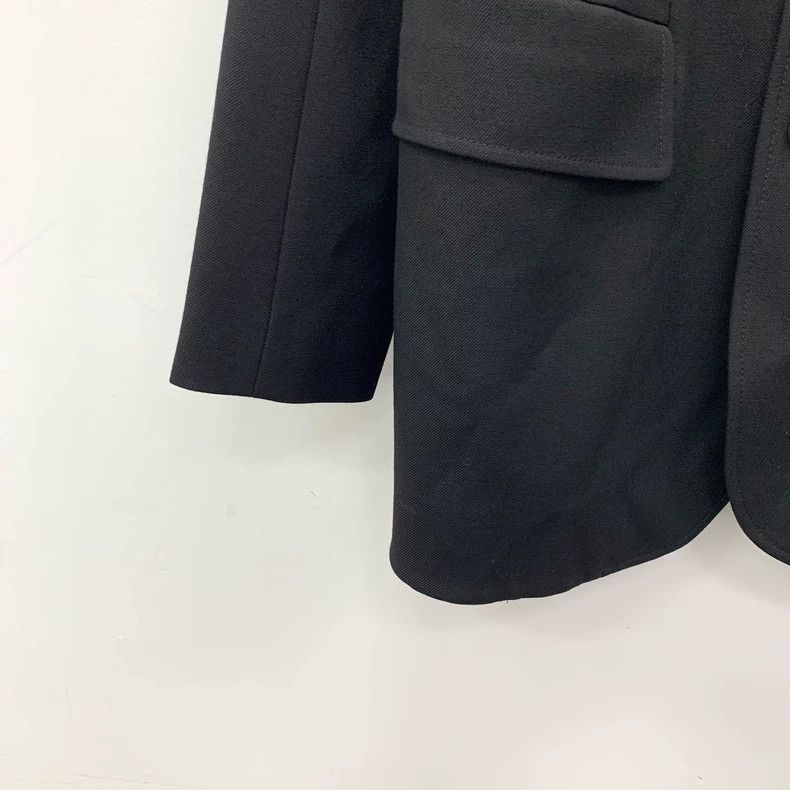 Balenciaga Balenciaga size 36 Black wool lapel single-breasted long-s Size US XS / EU 42 / 0 - 4 Thumbnail