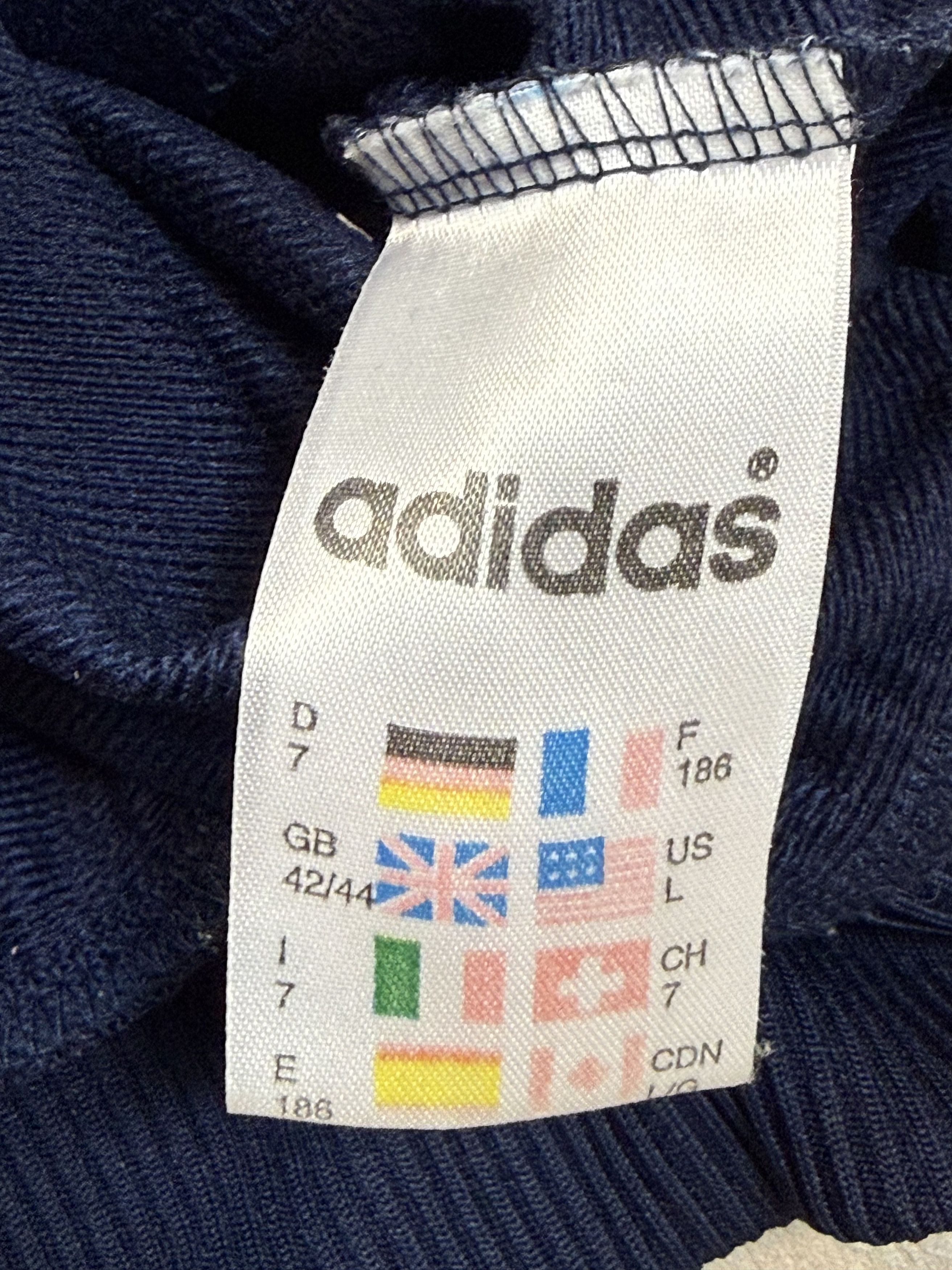 Adidas 90s Adidas Track Jacket Stripes Size L Size US L / EU 52-54 / 3 - 9 Thumbnail