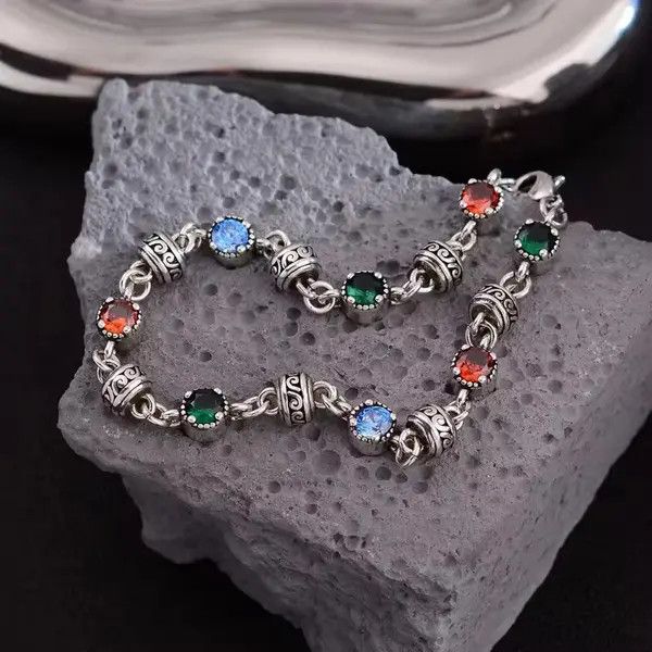 Other Elegant Multi-Colored Gemstone Bracelet Size ONE SIZE - 6 Thumbnail