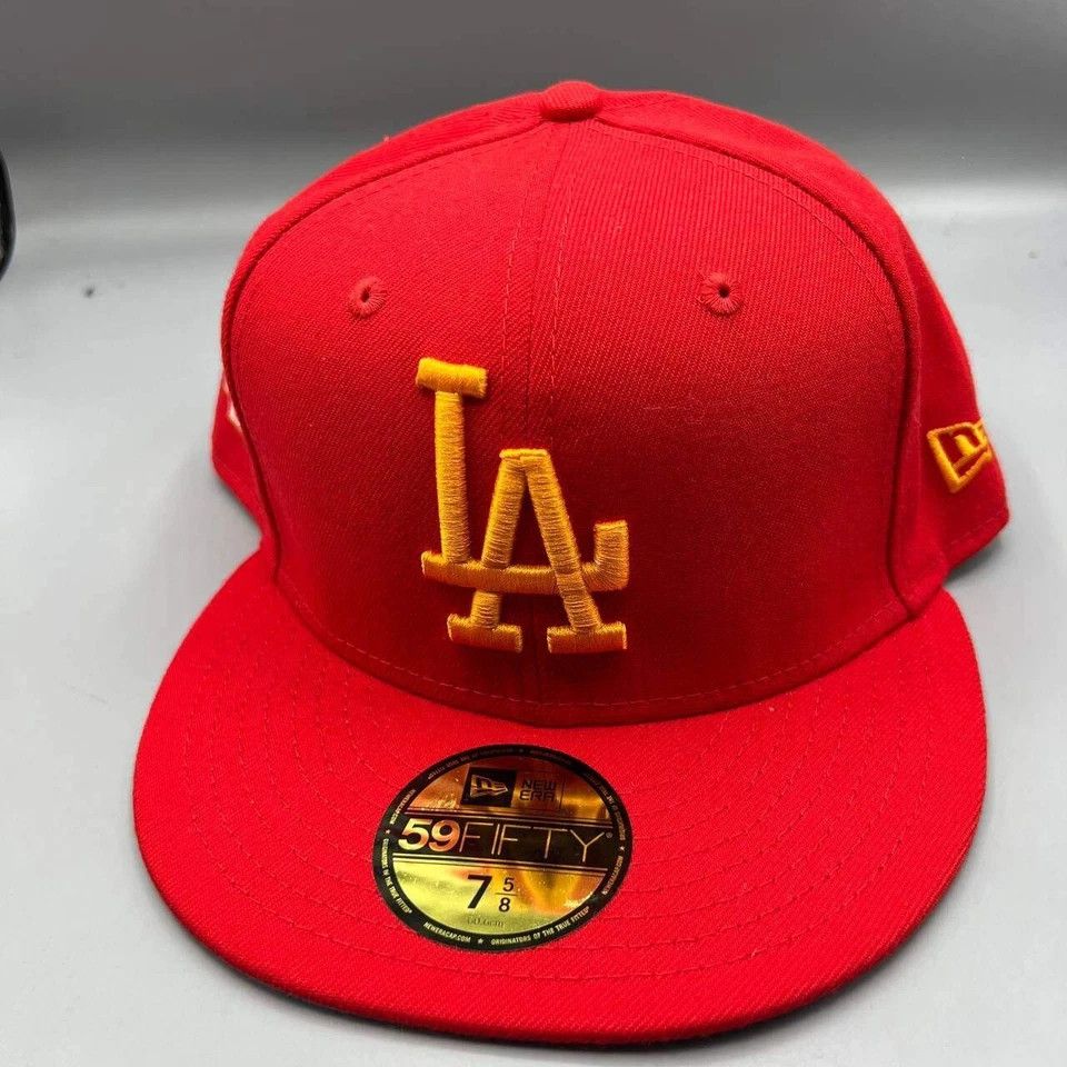 New Era Los Angeles LA Dodgers Hat Men 7 5/8 59Fifty New Era Fitted Size ONE SIZE - 3 Thumbnail