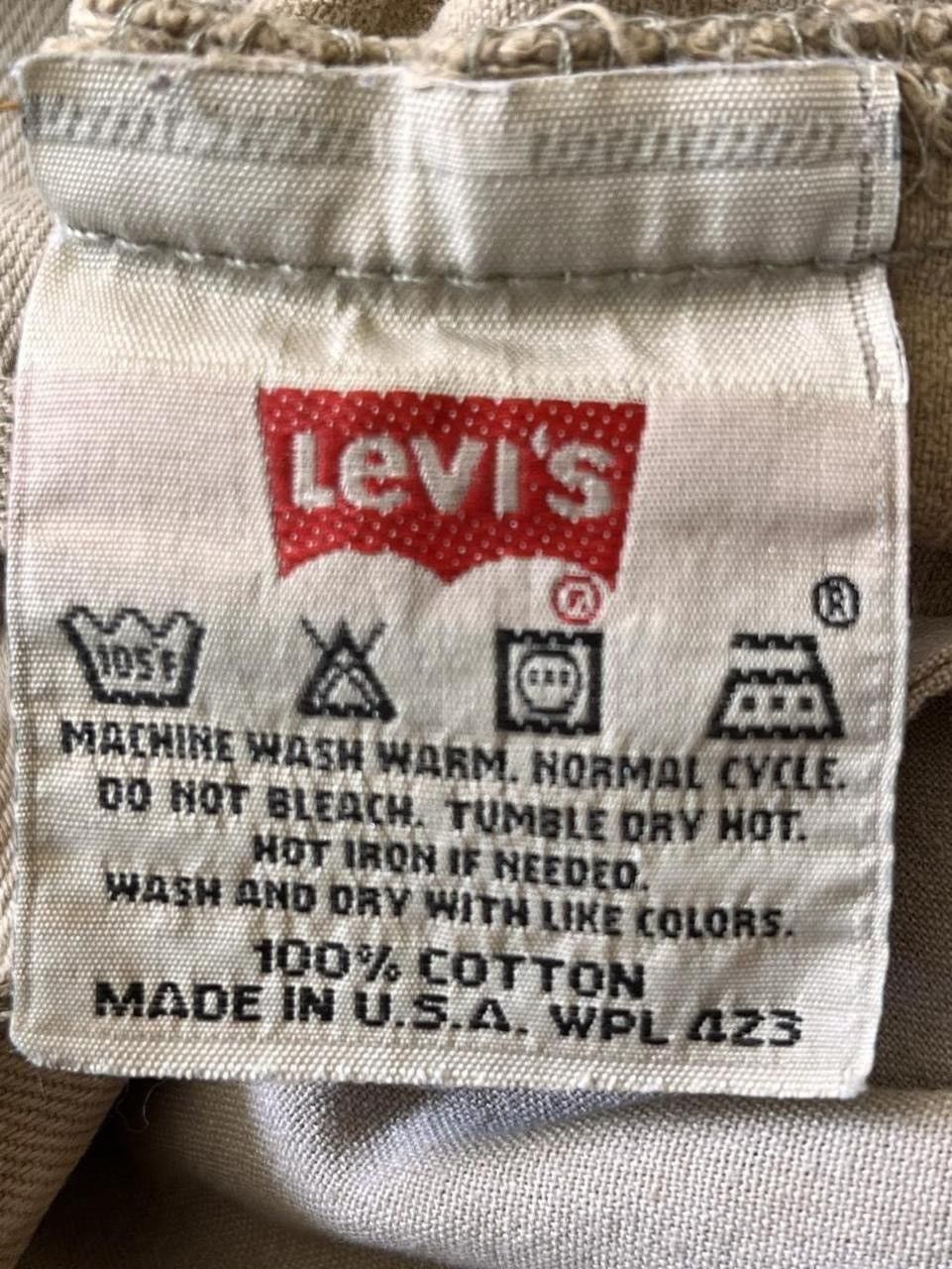 Levi's Vintage Levi’s 100% rigid cotton 501s Desert Khaki size~ 32 Size US 33 - 4 Thumbnail