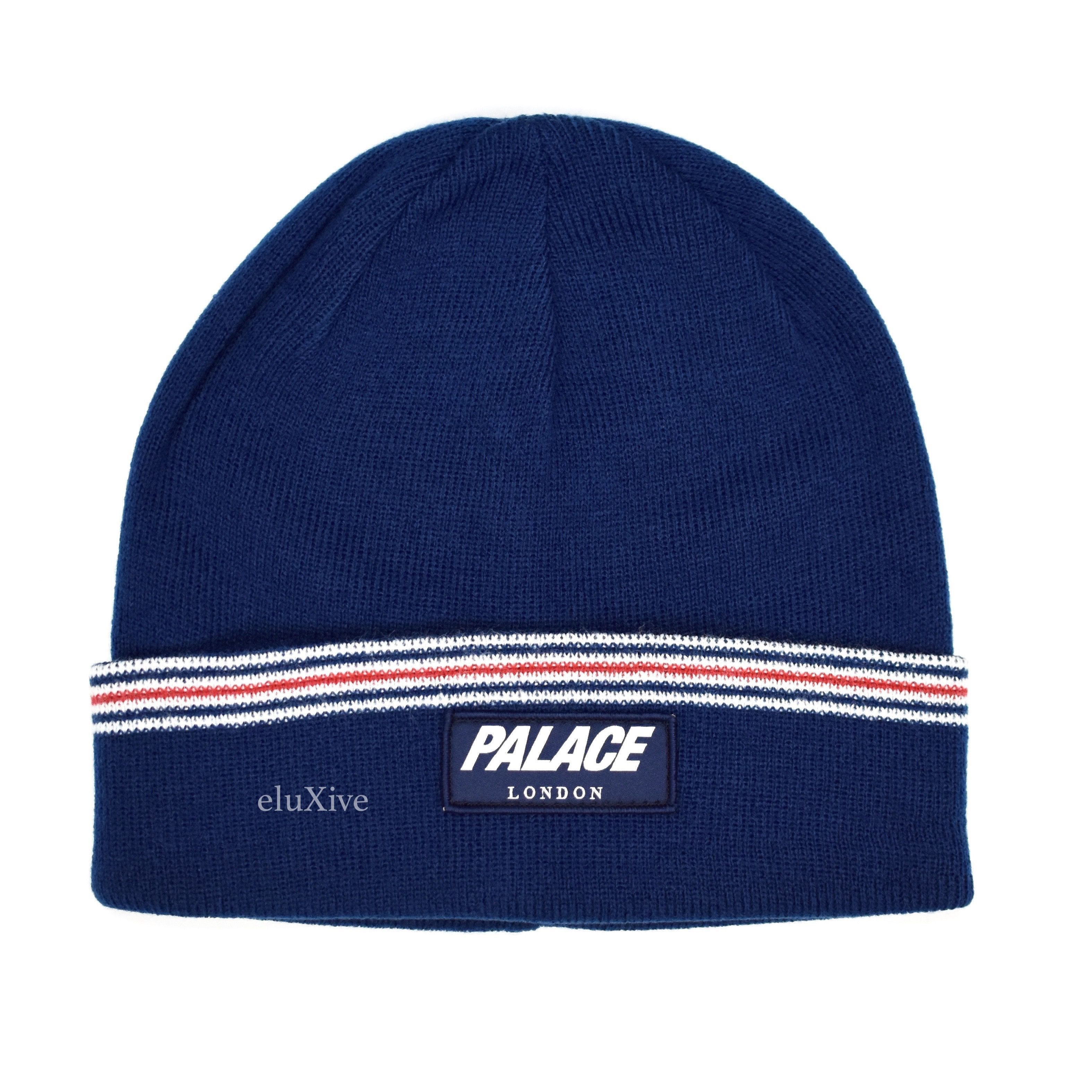 Palace Navy J-Stripe Logo Beanie DS Size ONE SIZE - 1 Preview