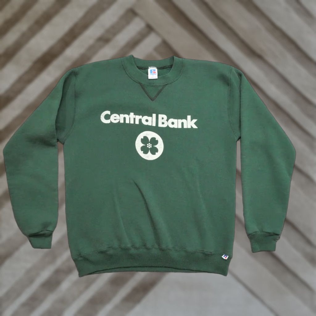 Russell Athletic VINTAGE Russell Athletic Sweatshirt Adult Medium Green 90s Mens Crew Neck Pullover Long Sleeve Cotton Polyester Fleece Logo Graphic Size US M / EU 48-50 / 2 - 1 Thumbnail