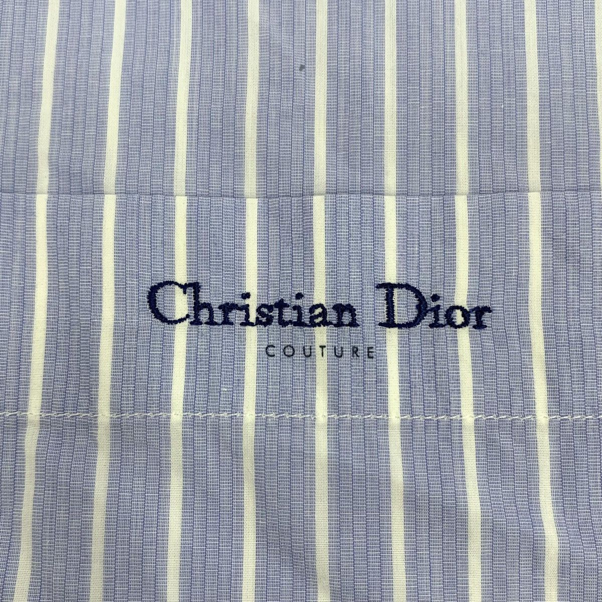 Dior Dior Blue Vertical Striped Cotton Long Sleeve Shirt K26WX Size US M / EU 48-50 / 2 - 5 Thumbnail