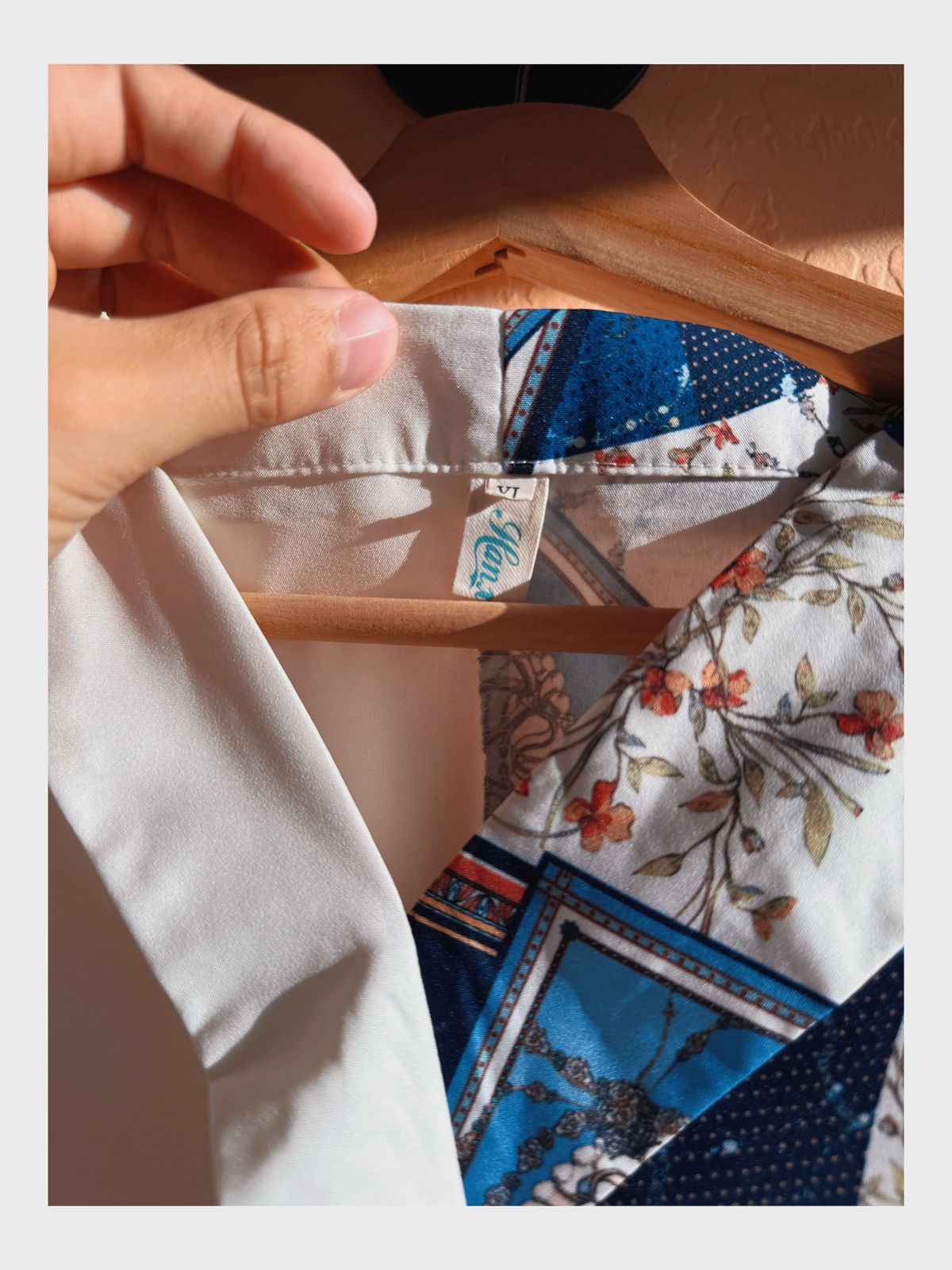 Other Statement Split Shirt – Half Solid White, Half Patch Print Size XL / US 12-14 / IT 48-50 - 10 Thumbnail