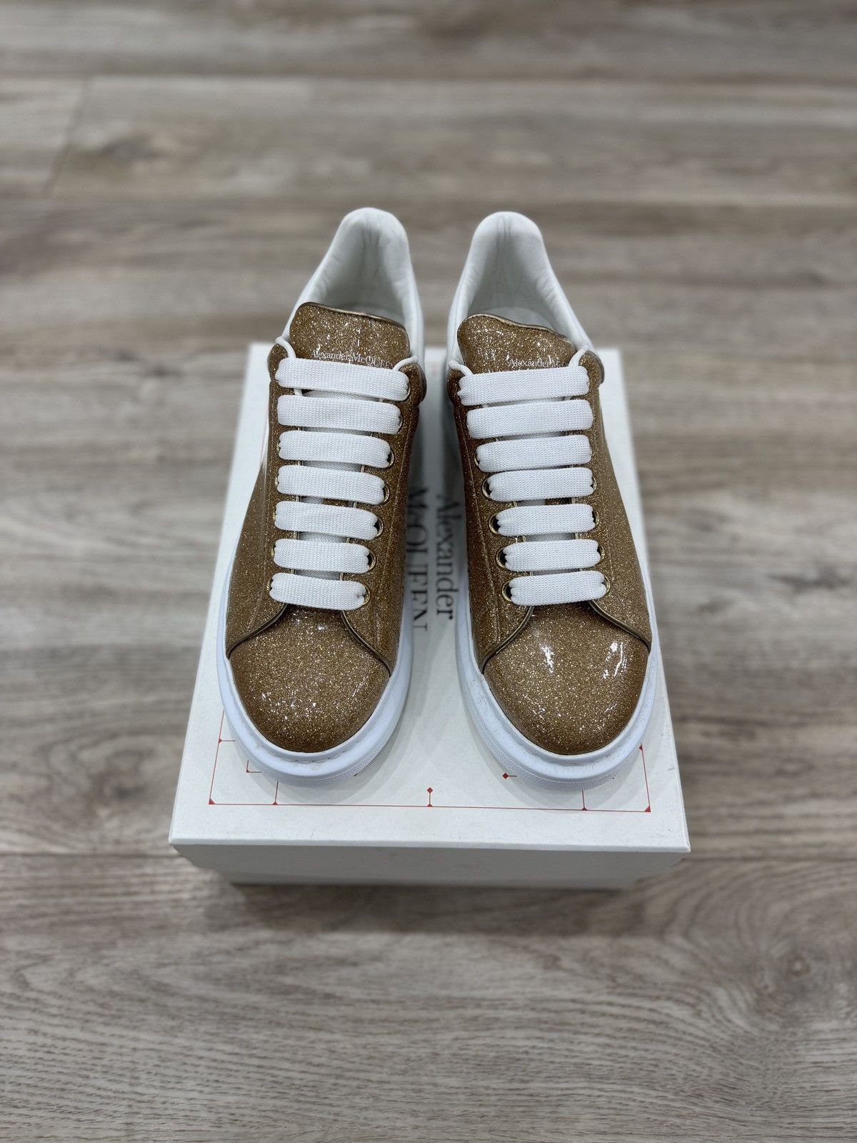 Alexander McQueen Alexander McQueen 'Rose Gold White' Size US 8.5 / EU 41-42 - 5 Thumbnail