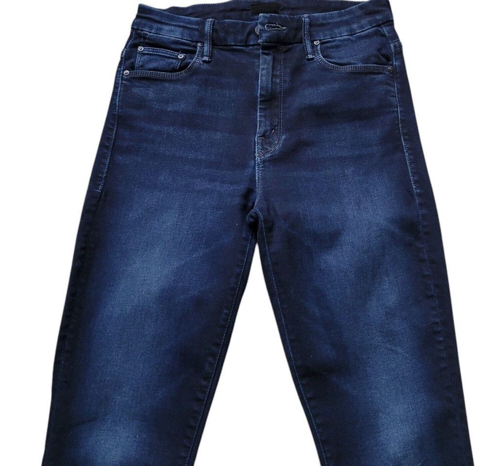 MOTHER Mother High Waisted Looker Ankle Fray Jeans. Dark Size 25. Size 25" / US 0 / IT 36 - 4 Thumbnail