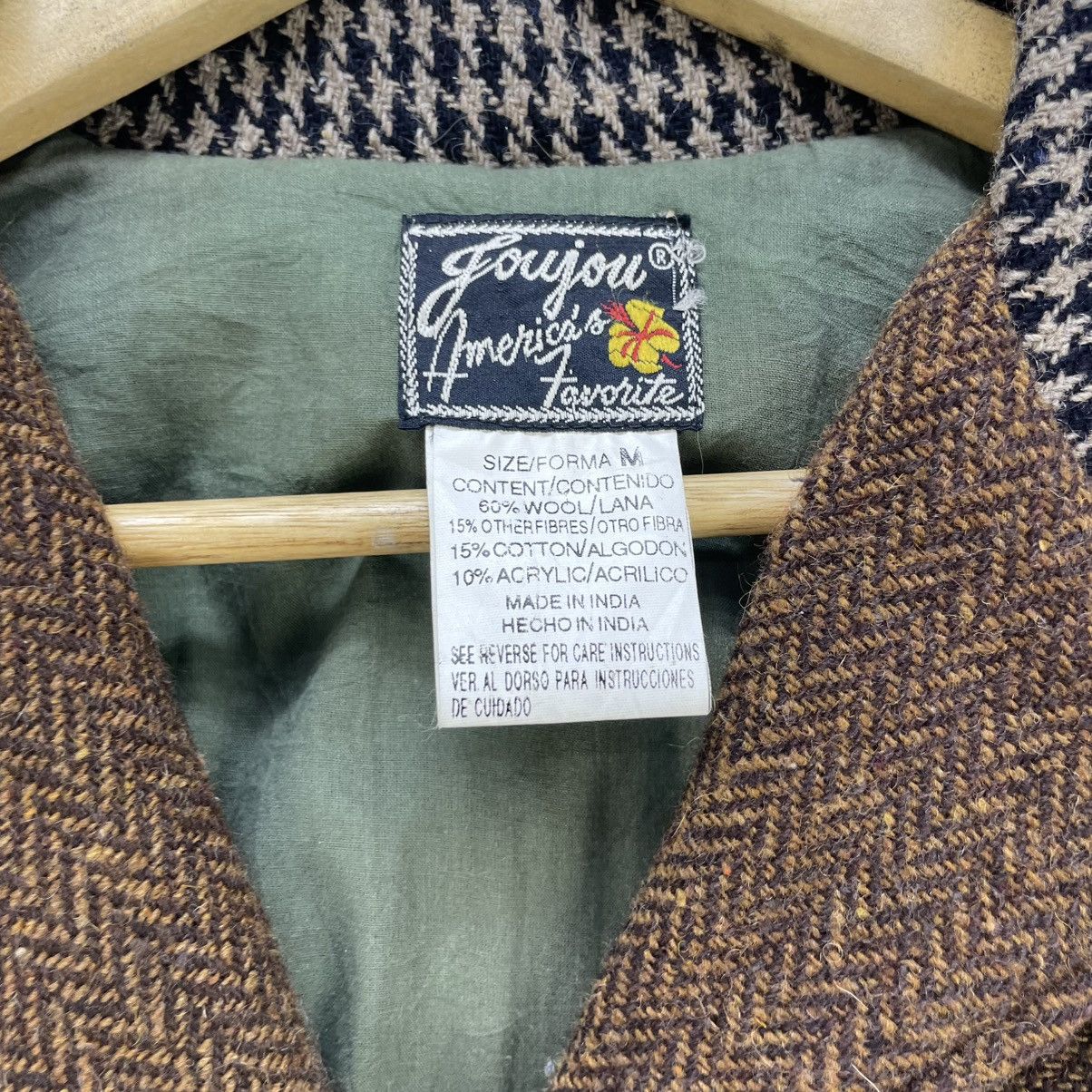 Japanese Brand Vtg Foujon America Colour Block Style Balmacaan Harris Tweed Size M / US 6-8 / IT 42-44 - 7 Thumbnail