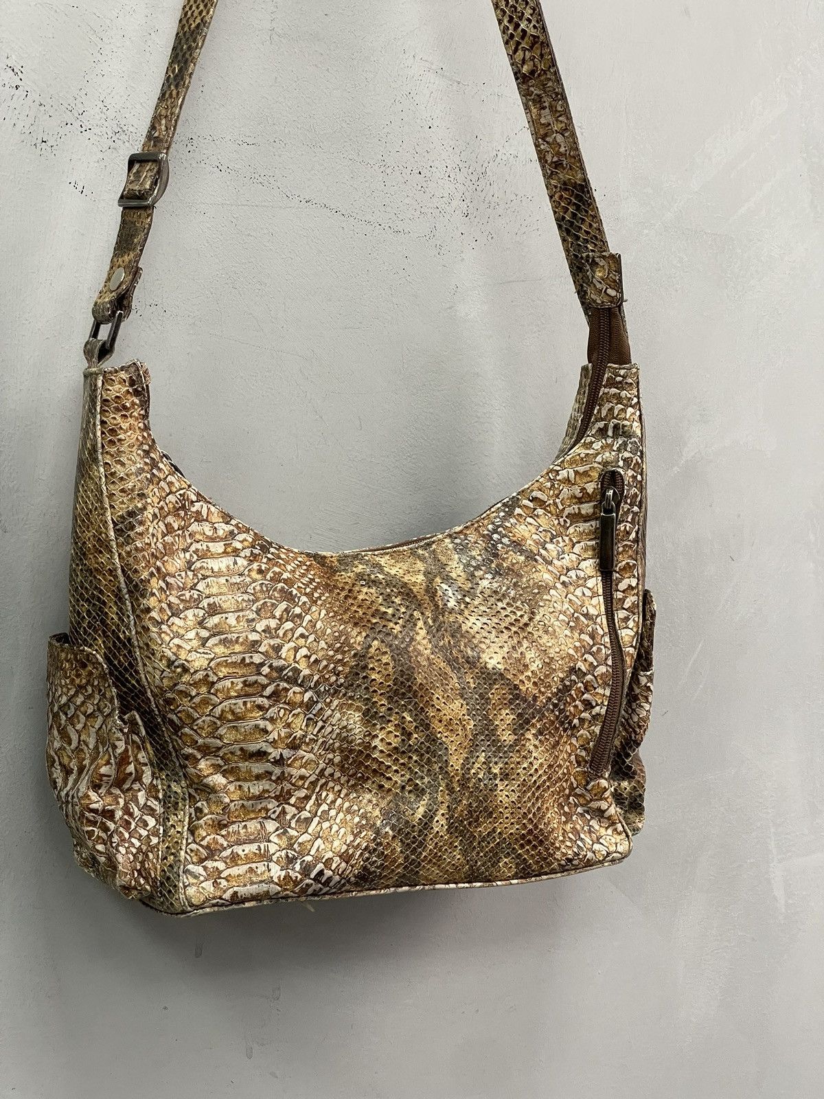 KMRii Hysteric glamour style leather snake skin messenger bag Size ONE SIZE - 5 Thumbnail