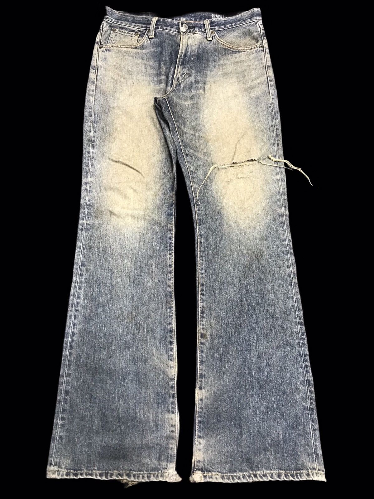 Pre-owned Distressed Denim X Edwin Bootcut Thrashedvtg Edwin Bootcut Thrashed Denim F406