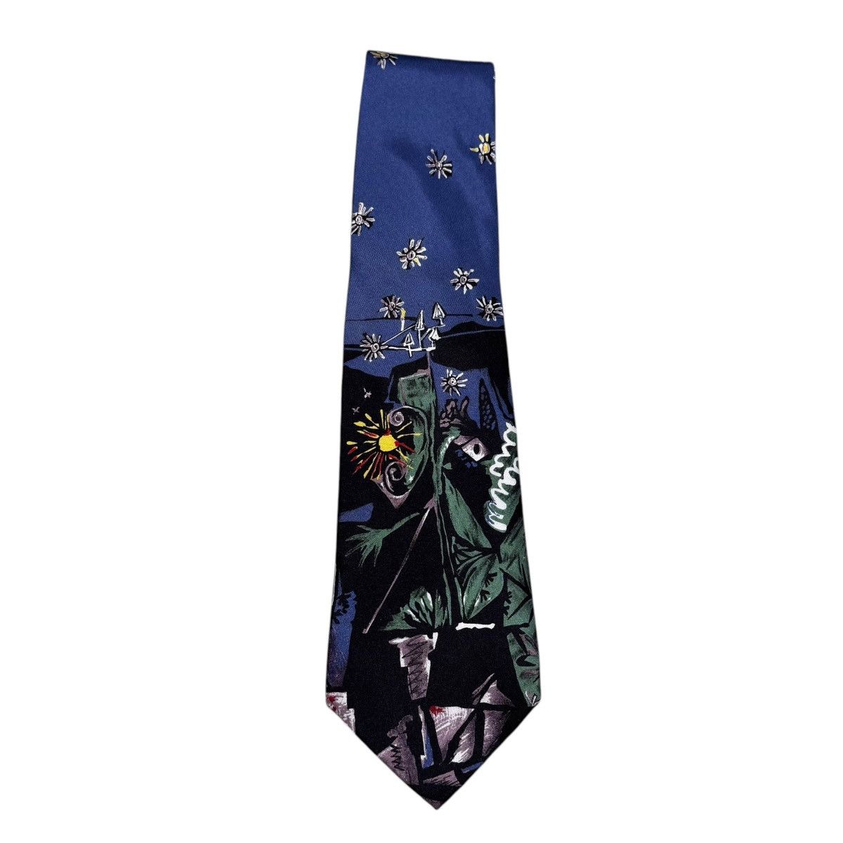 Vintage Picasso Limited Edition Nocturnal Landscape Silk Men’s Tie Size ONE SIZE - 1 Thumbnail