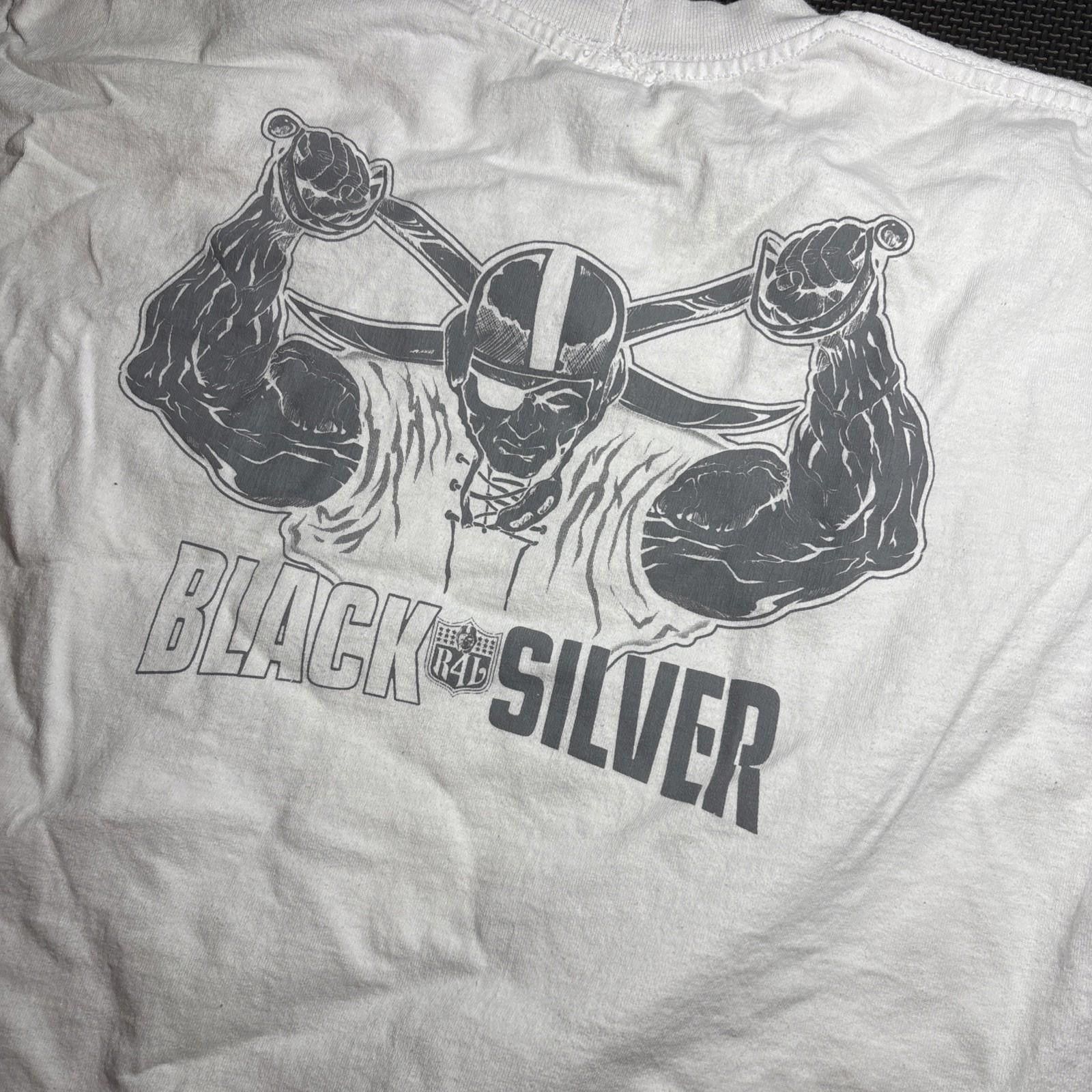 Alstyle Oakland Raiders Shirt Mens M NFL Football Vintage White Tee Size ONE SIZE - 5 Thumbnail