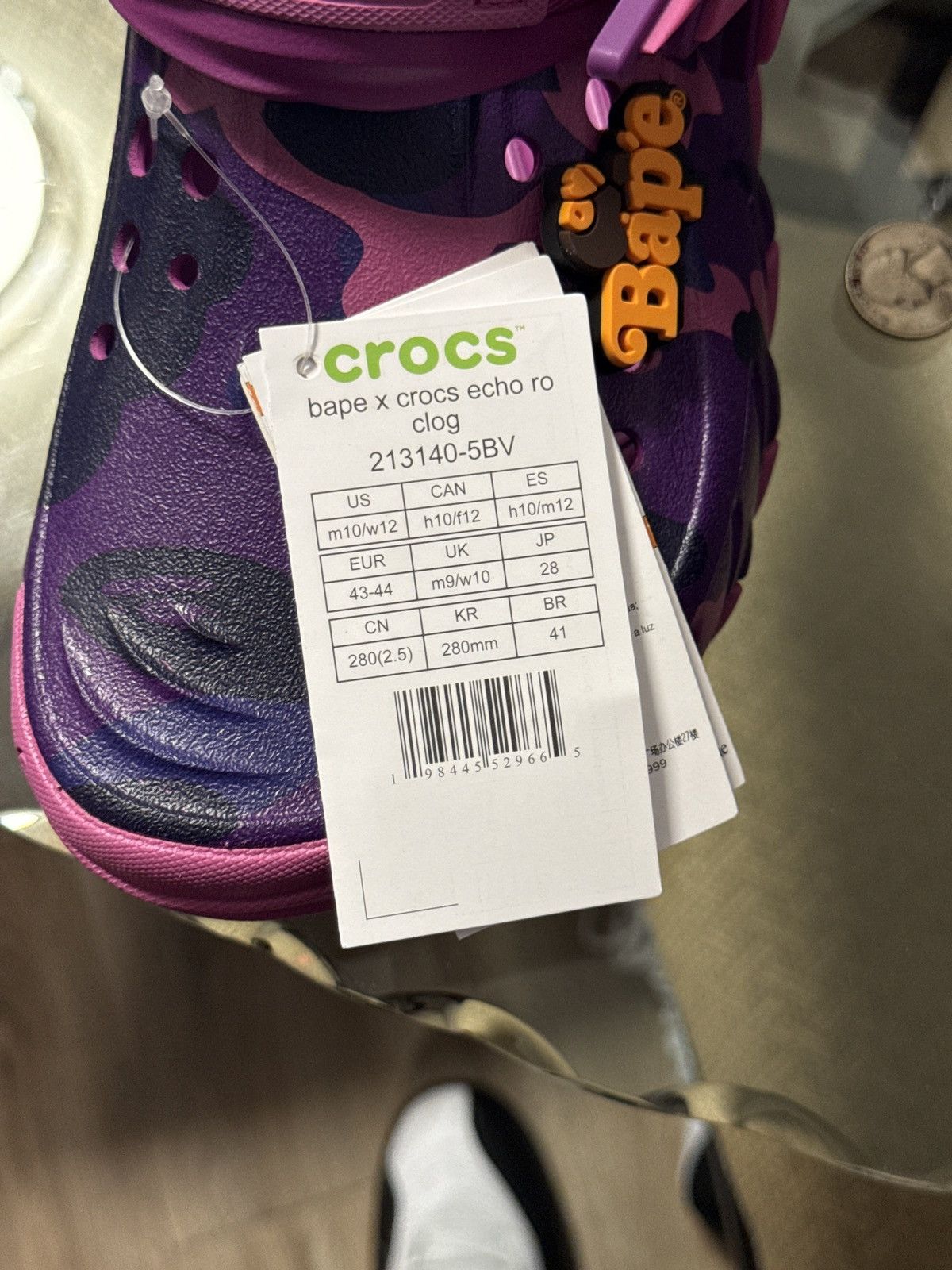 Bape × Crocs Bape X Croc collab purple Size US 10 / EU 43 - 3 Thumbnail