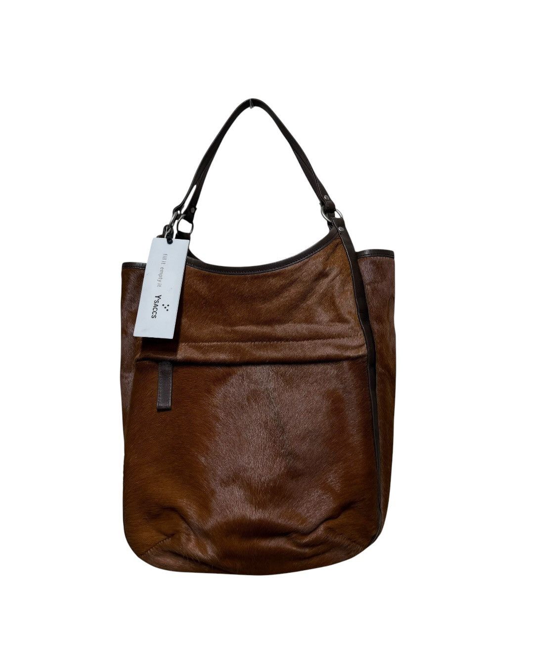 Yohji Yamamoto 761 Yohji Yamamoto Y'SACCS bag brown calf hair leather Size ONE SIZE - 1 Thumbnail