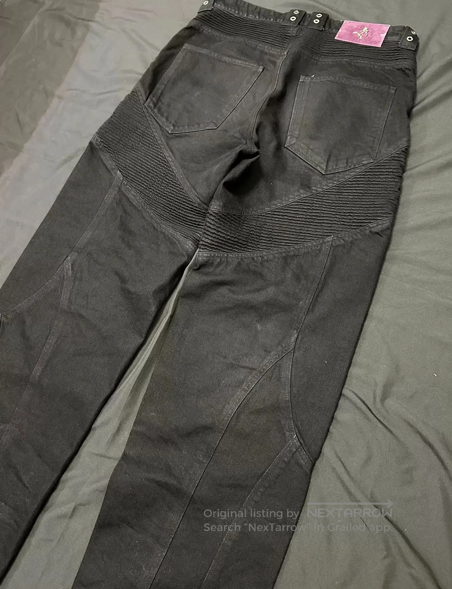 Libero Libere Black Motorcycle Jeans. Size US 34 / EU 50 - 7 Thumbnail