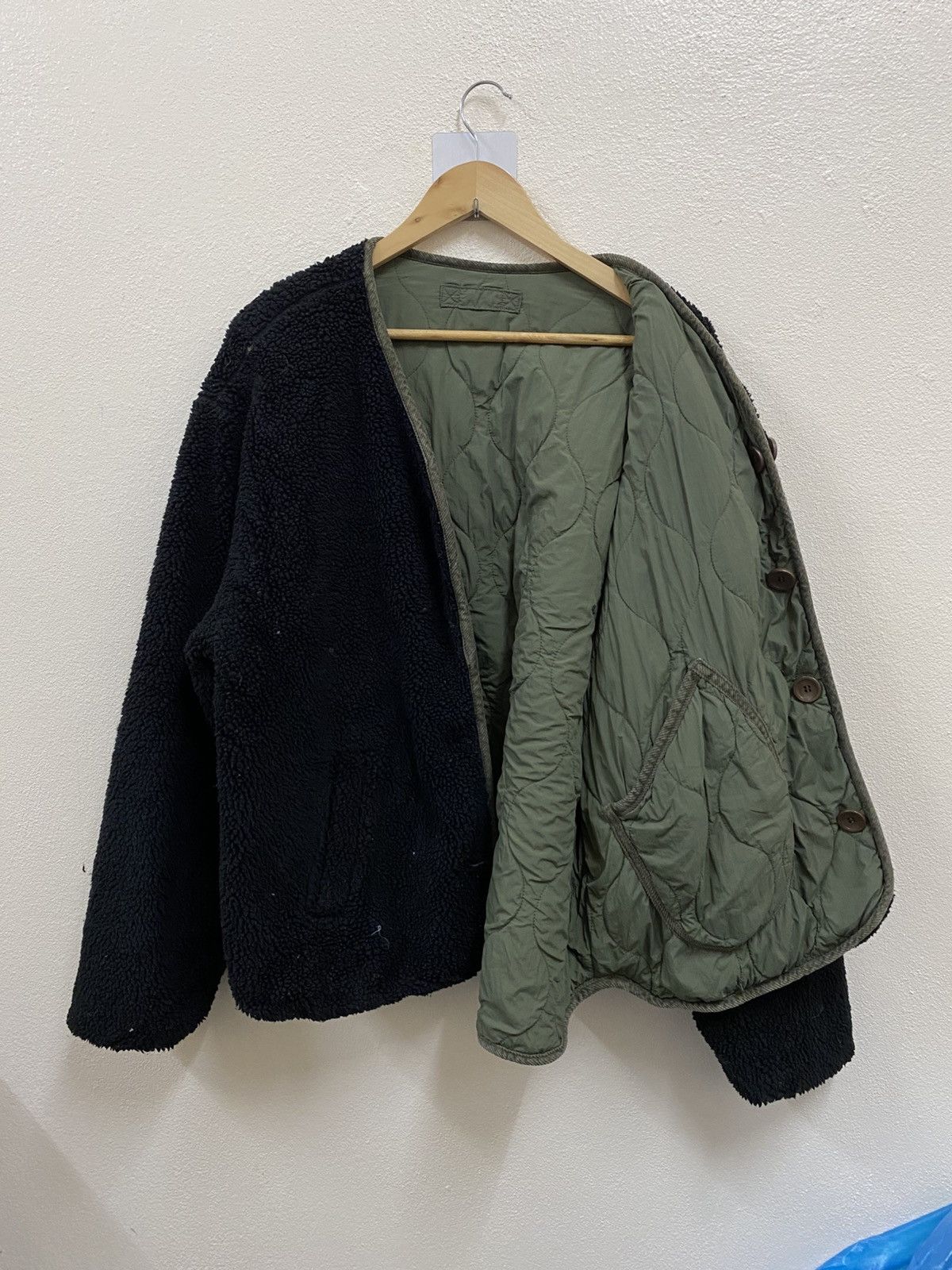 Vintage Vtg Mark Gonzales Sherpa Black Jacket - Revisible Size US L / EU 52-54 / 3 - 5 Thumbnail