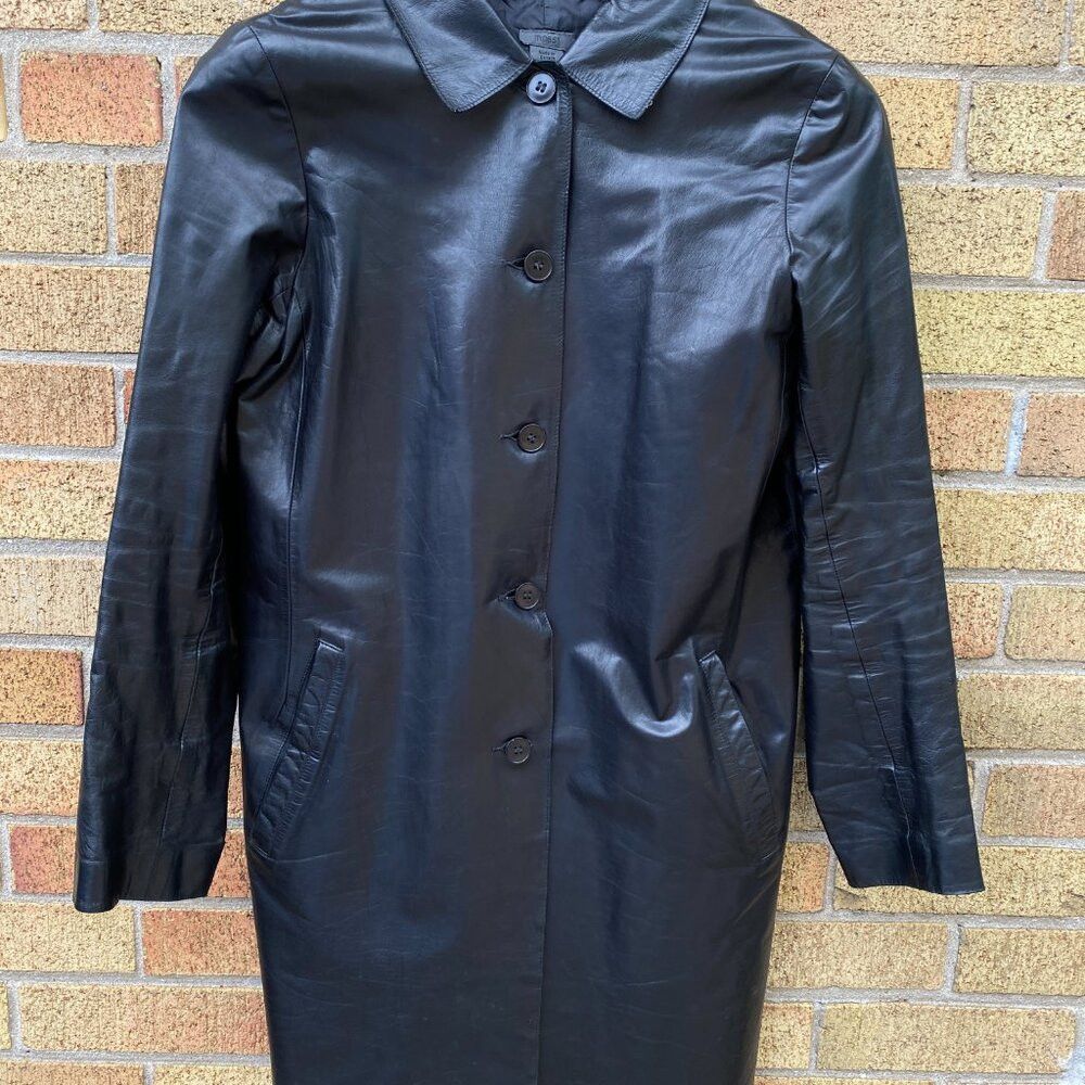 M0851 × Vintage Vintage 90s M0851 Genuine Leather Designer Jacket Small Bla Size S / US 4 / IT 40 - 6 Thumbnail