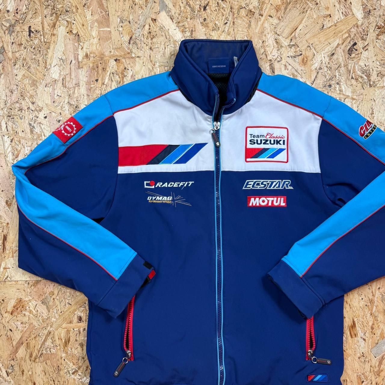 Vintage Suzuki Vintage Racing Fleece Jacket Size US L / EU 52-54 / 3 - 3 Thumbnail