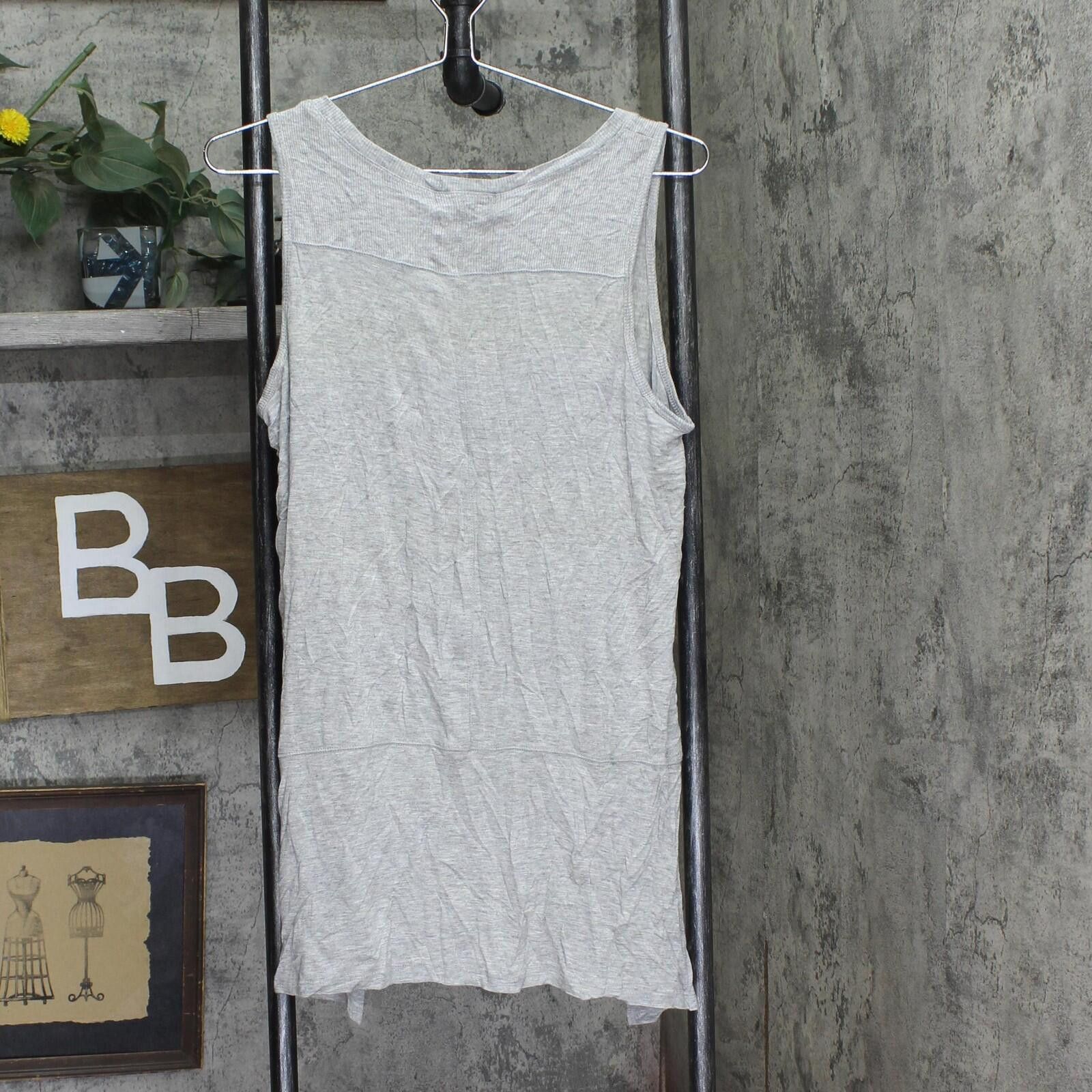 Other Nwt Pink Rose Side-slit Sharkbite Tank Top Heather Gray M Size M / US 6-8 / IT 42-44 - 2 Thumbnail