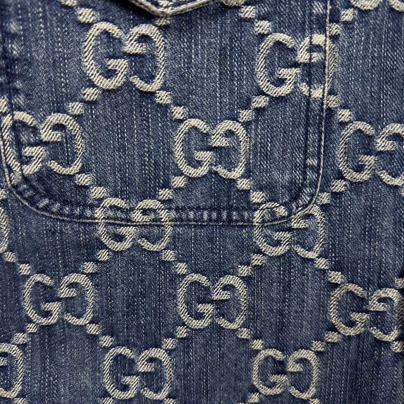 Gucci Gucci Full-print lapel single-breasted denim jacket 2502-Ne Size US S / EU 44-46 / 1 - 4 Thumbnail