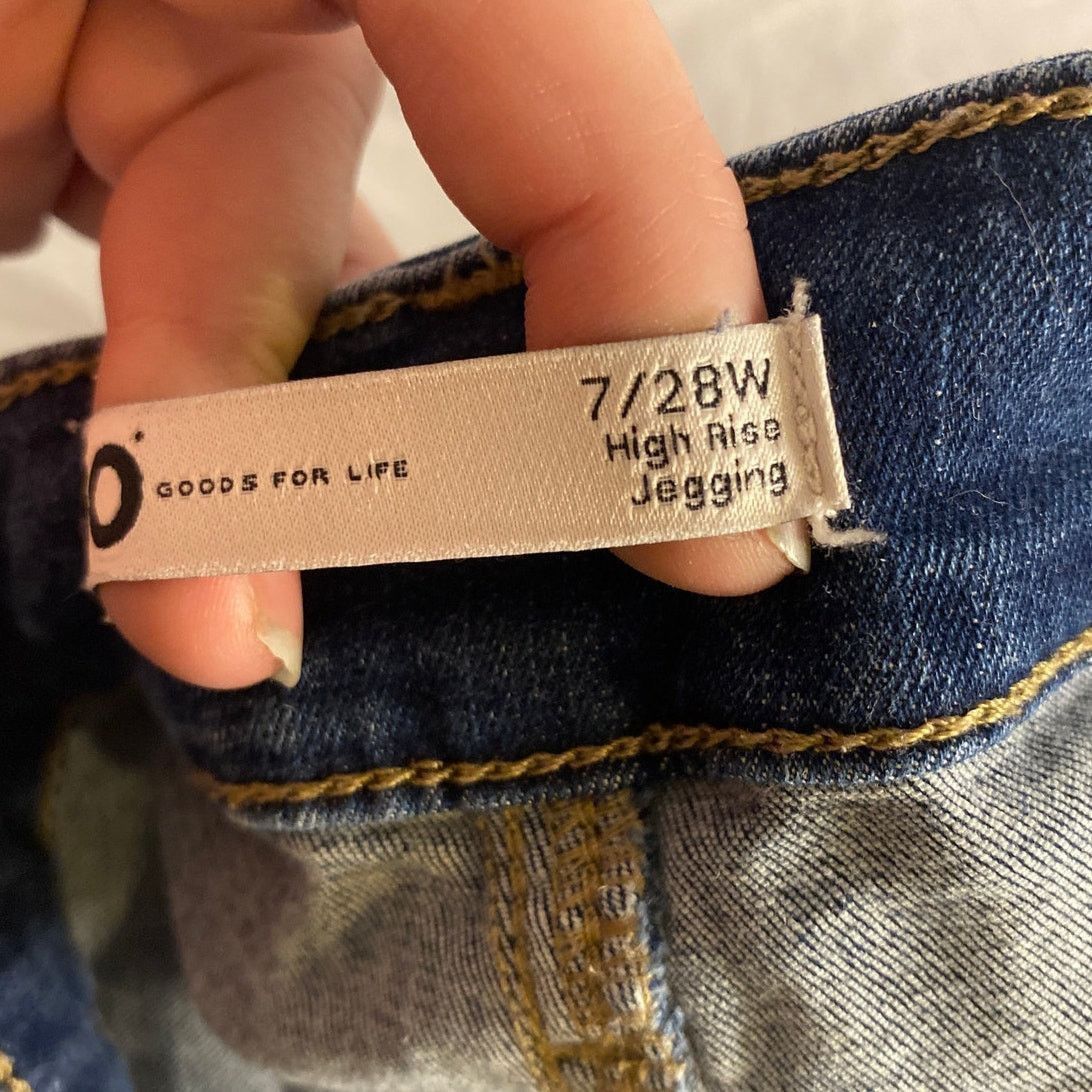 Other Distressed Ripped Skinny Jeans Blue SO High Rise Jegging 28 Size 28" / US 6 / IT 42 - 5 Thumbnail