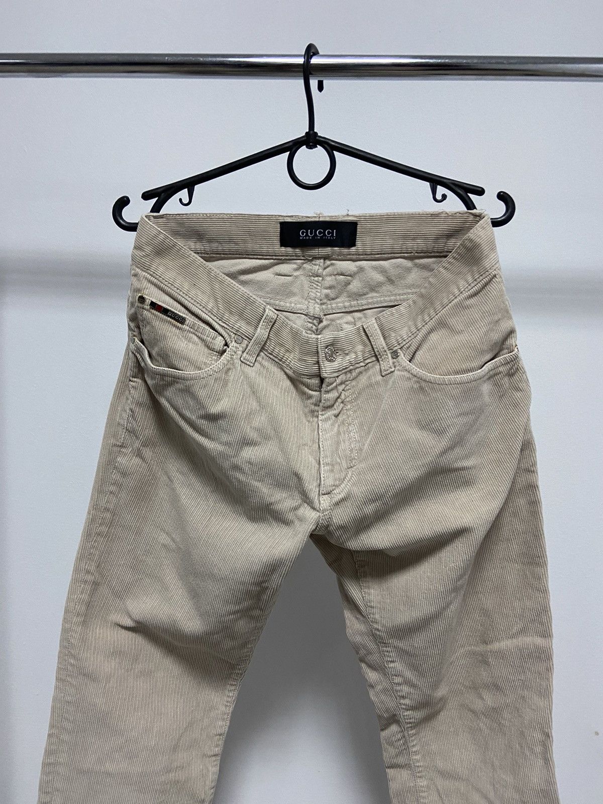 Gucci × Vintage Gucci Corduroy Pants Italy Vintage Casuals small Logo Size US 32 / EU 48 - 2 Thumbnail