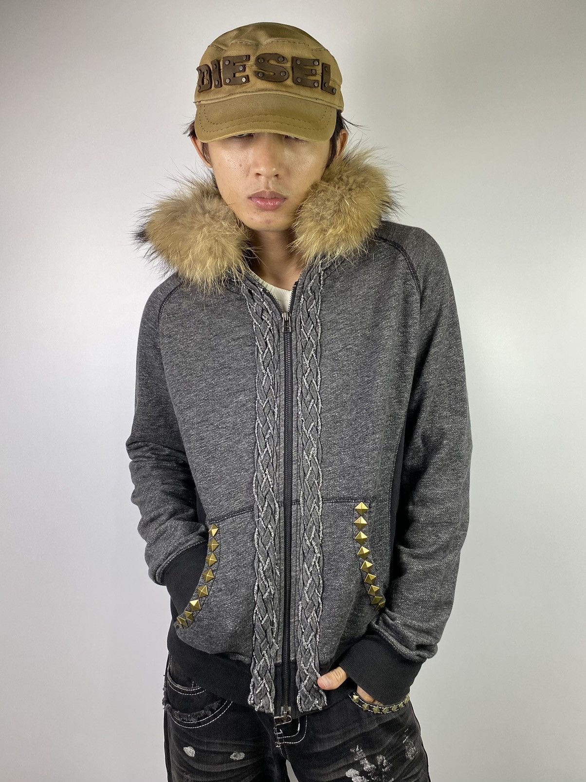 Japanese Brand Japanese brand Fur studded hoodie lgb style Size US M / EU 48-50 / 2 - 6 Thumbnail