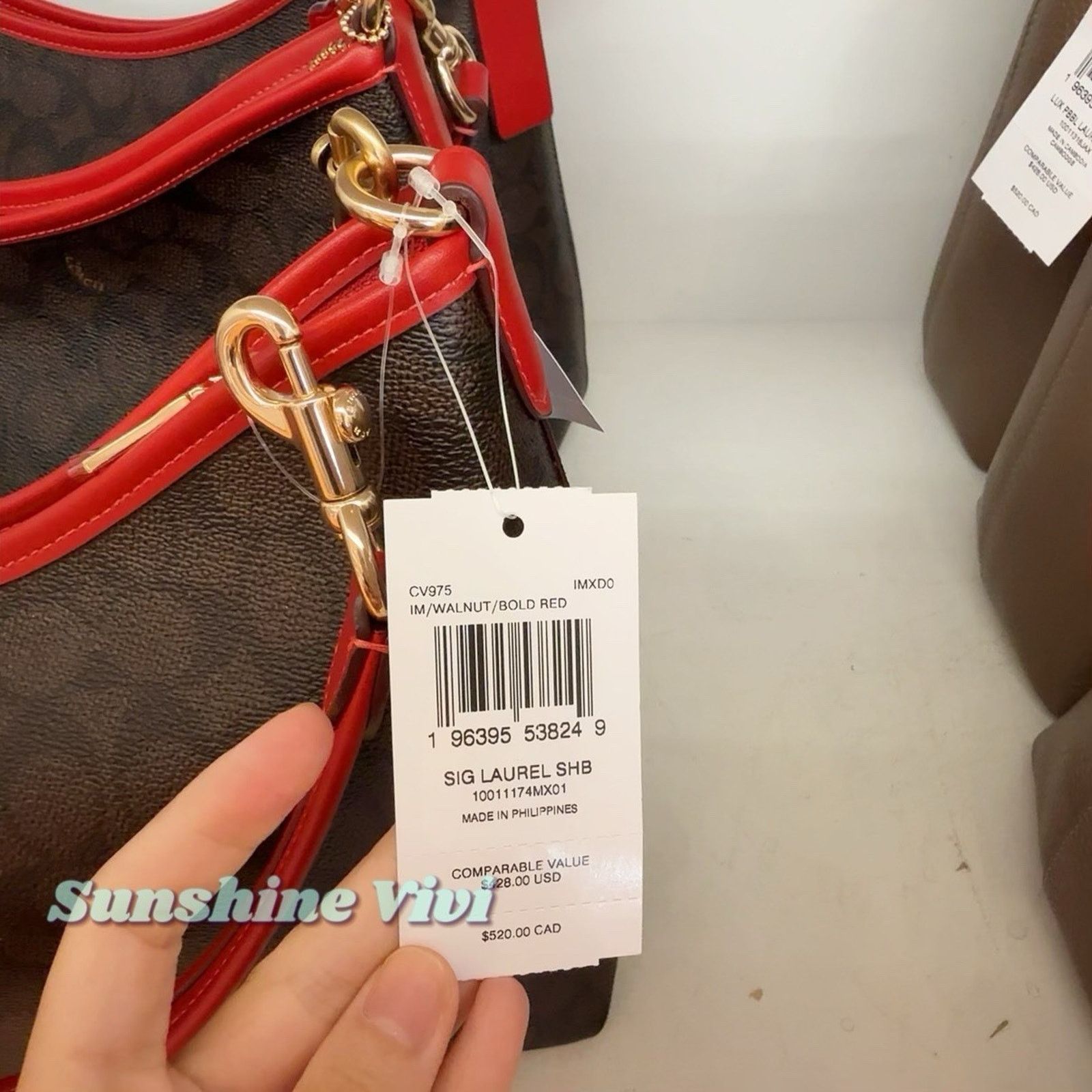 Coach NWT Bundle Coach Laurel Bag CV975 & CCD40 Deer Bag Charm Size ONE SIZE - 10 Thumbnail