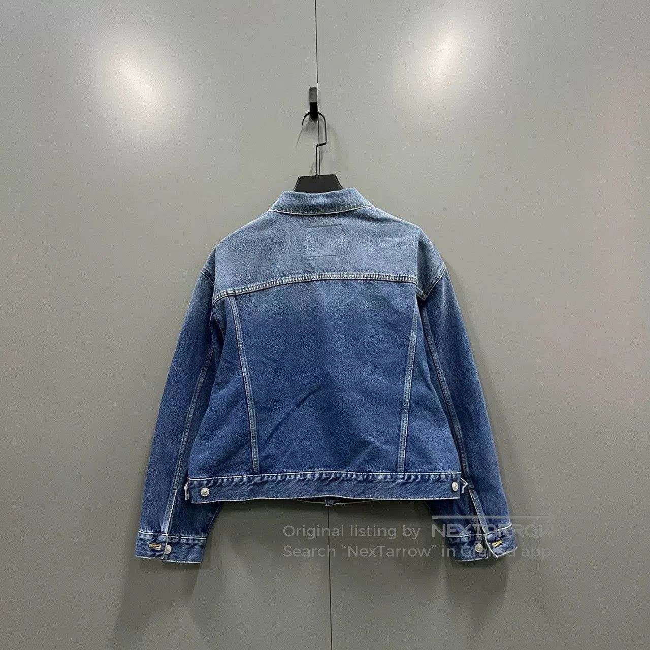 Balenciaga Balenciaga Blue Irregular Denim Jacket Size 38. Size US M / EU 48-50 / 2 - 2 Thumbnail