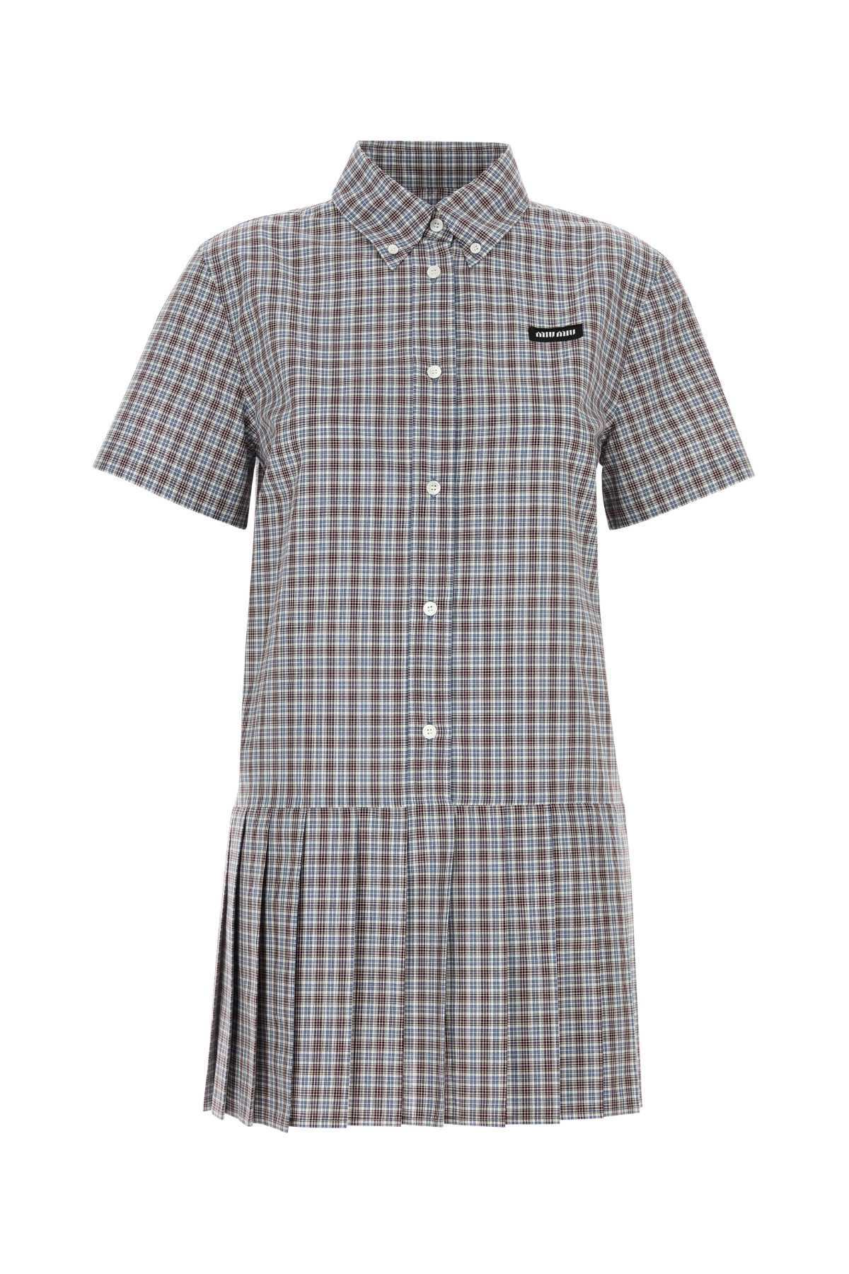 Miu Miu Cappuccino Cotto Blend Shirt Dress | Grailed