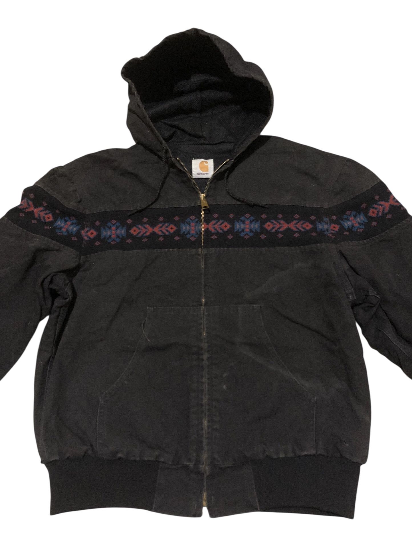 Carhartt 🔥Vintage 90s CARHARTT Aztec Southwest Zip Up Hoodie Jacket Size US L / EU 52-54 / 3 - 5 Thumbnail