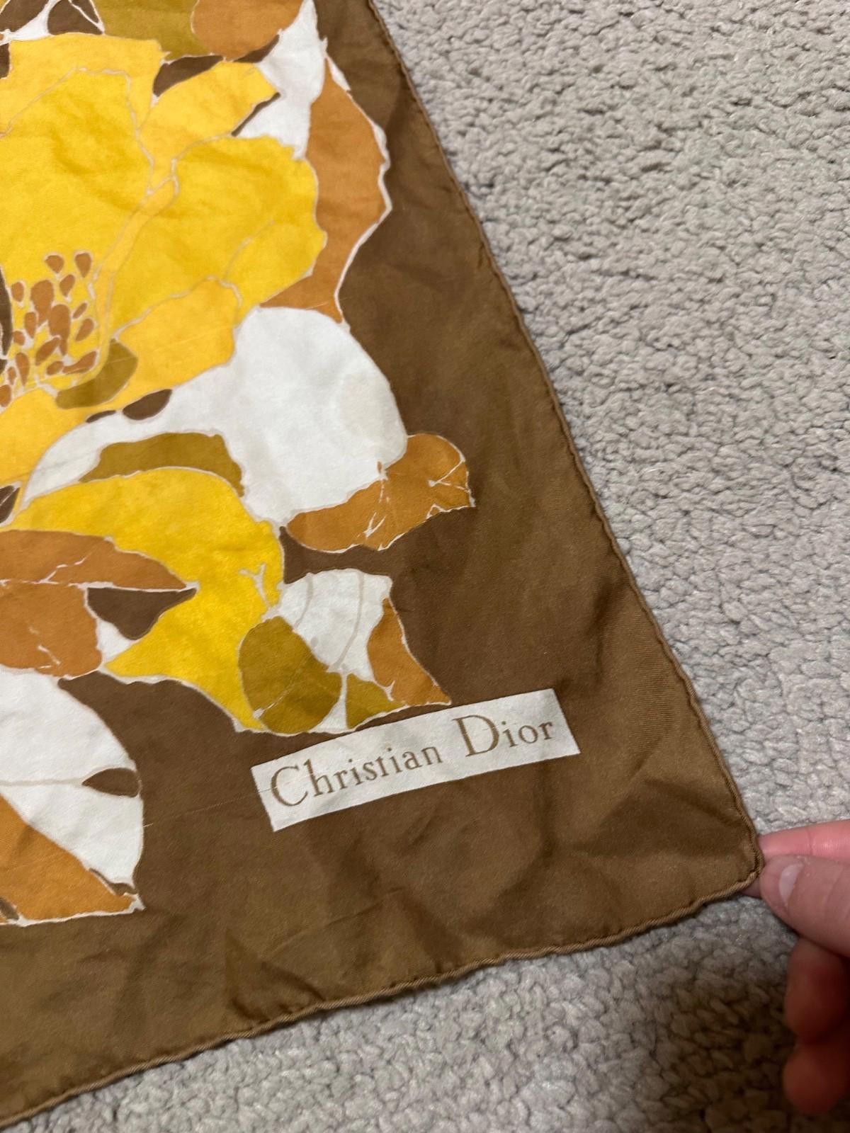 Dior Vintage Dior silk square scarf 75x75 Size ONE SIZE - 8 Thumbnail