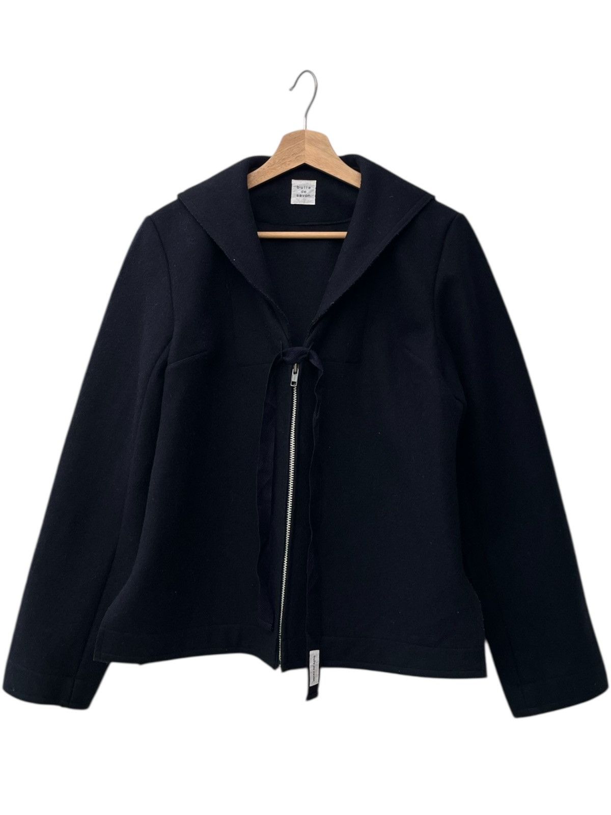 Japanese Brand Bulle de Savon Tunic Sailor Collar Jacket Navy Size ONE SIZE - 3 Thumbnail