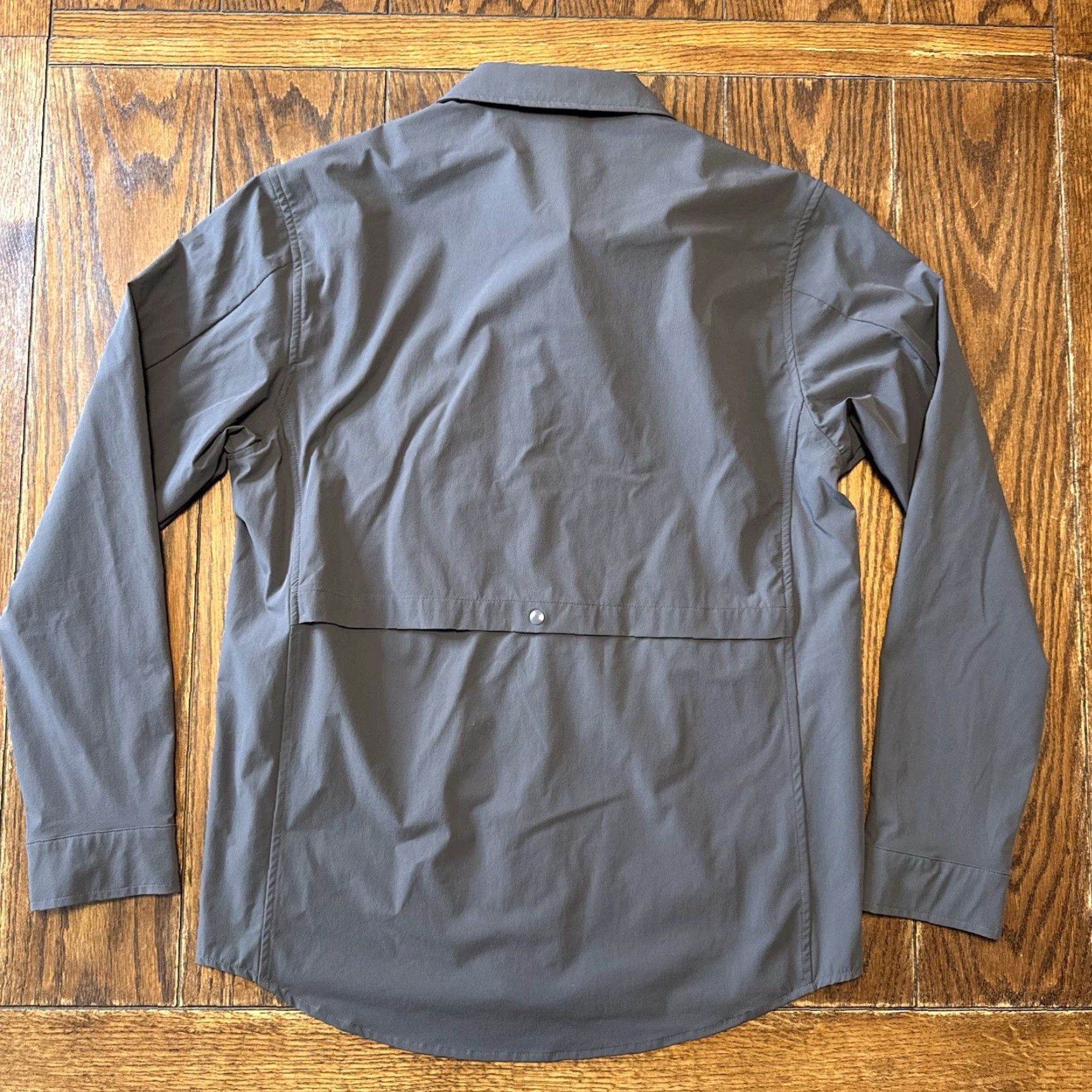 Vintage VRST Shirt Jacket Men Small Packable Snap Button Up Gray Zip Chest Pocket Long Sleeve Button-Down Collar Mens Regular Size US S / EU 44-46 / 1 - 5 Thumbnail