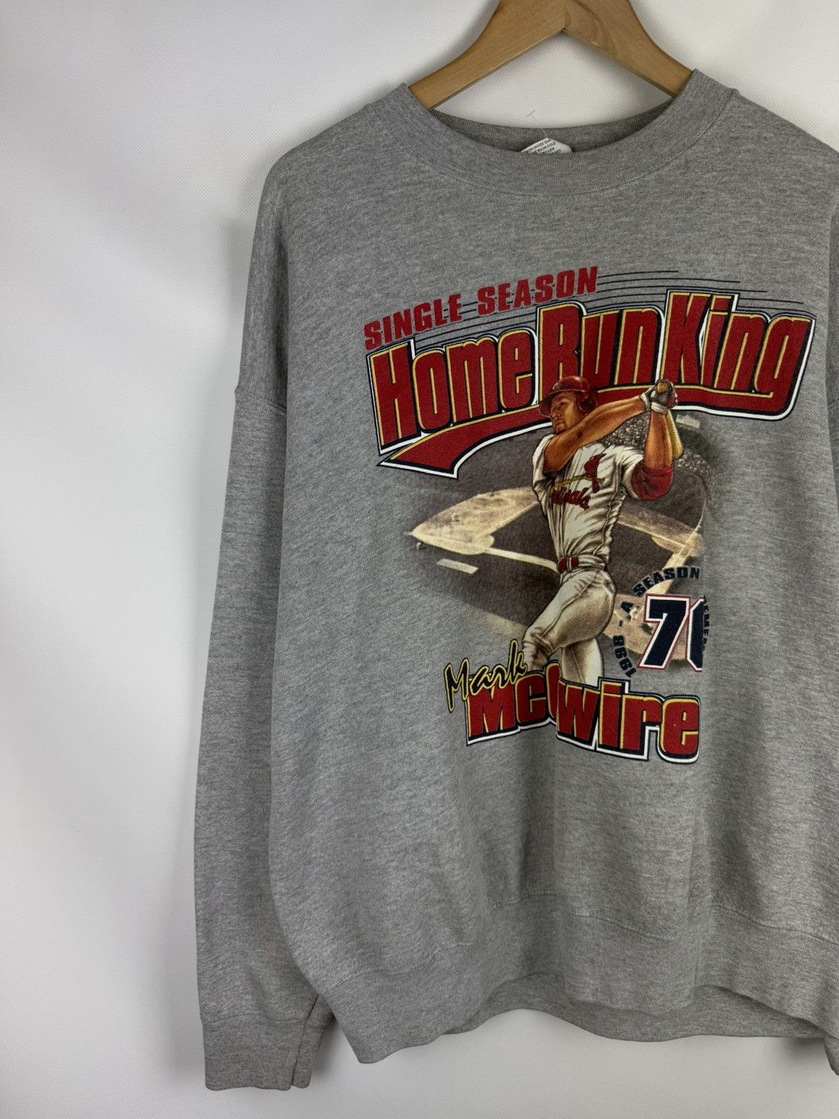 Lee × MLB × Vintage St Louis Cardinals Mark McGwire Home Run King 98 Sweatshirt Size US XL / EU 56 / 4 - 2 Thumbnail