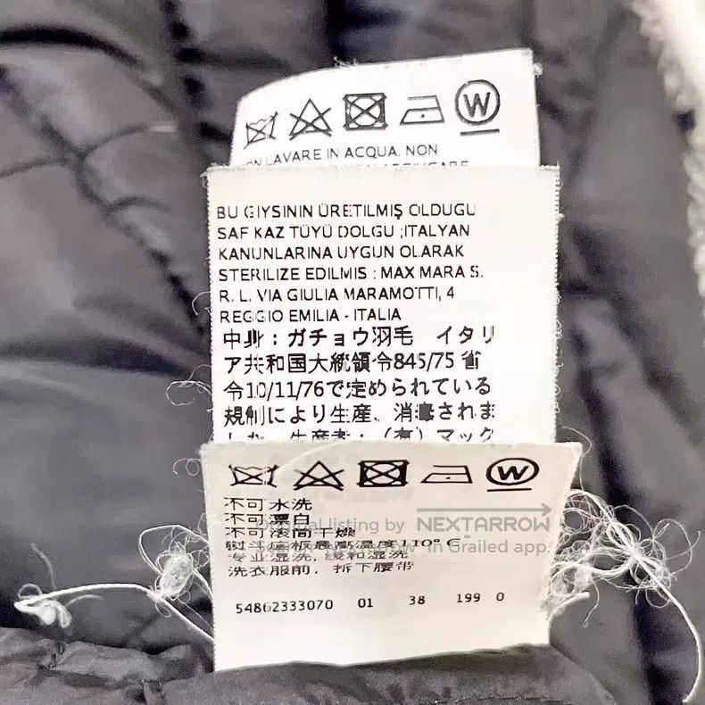 Max Mara Black and White Texture Puffer Jacket
