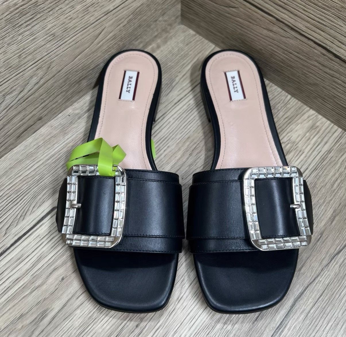 Bally Bally Black Square Rhinestone Slides J41 Size US 6.5 / IT 36.5 - 2 Thumbnail