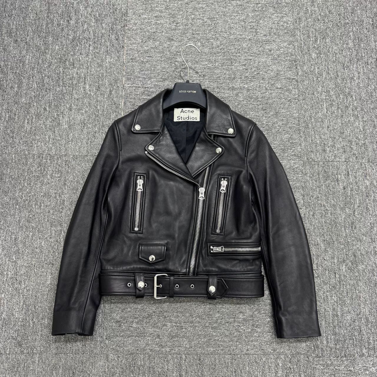 Acne Studios black leather biker jacket from Acne Studios Size S / US 4 / IT 40 - 1 Thumbnail
