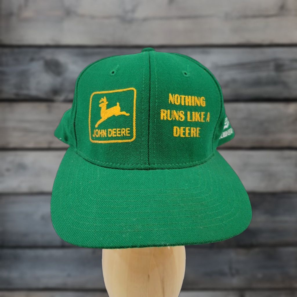 New Era JOHN DEERE Hat Cap Nothing Runs Like a Deere New Era Farm Life Snapback Men Adjustable Green Size ONE SIZE - 1 Thumbnail