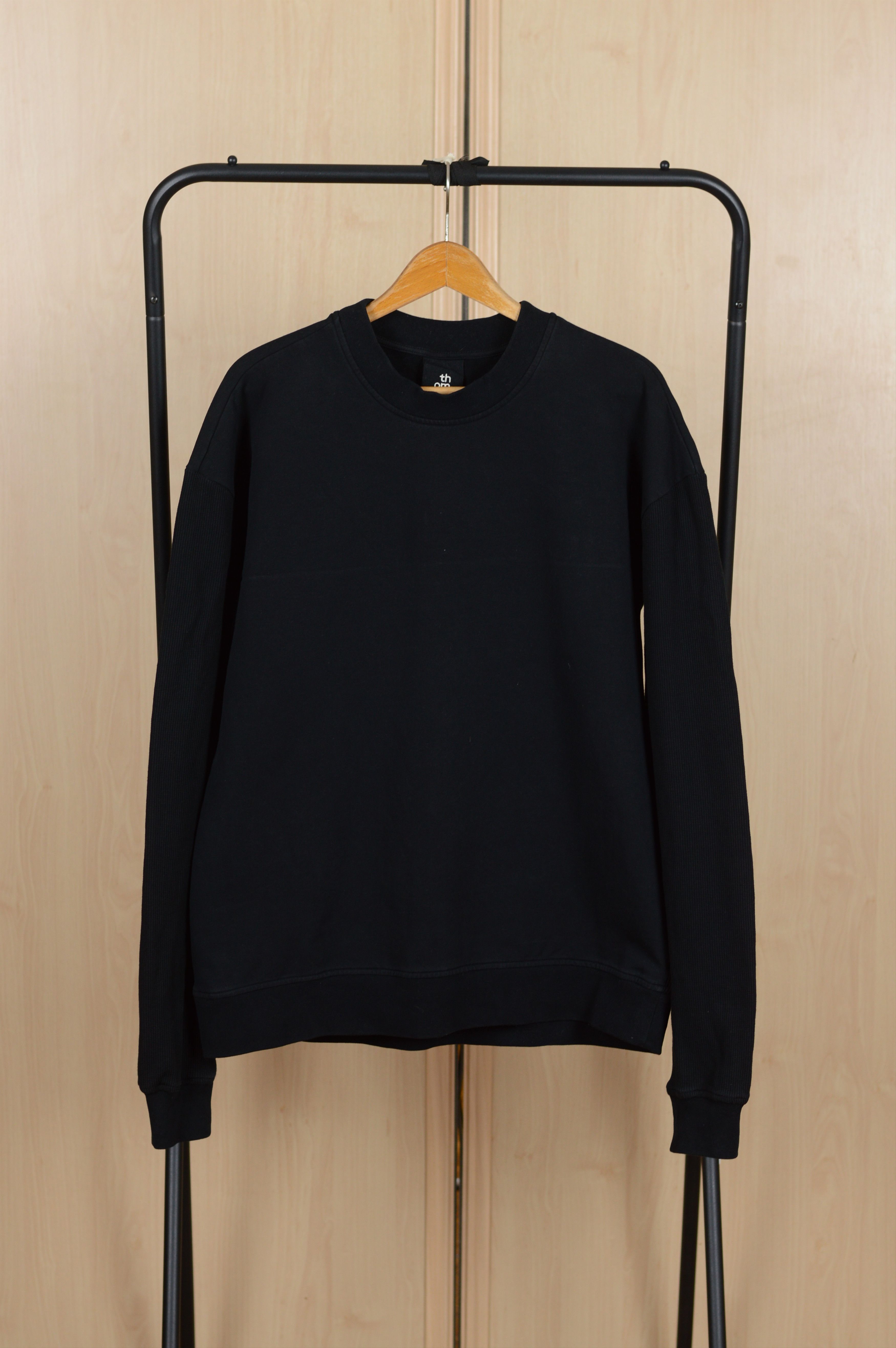 Thom Krom Asymmetric Stitches Black Sweatshirt