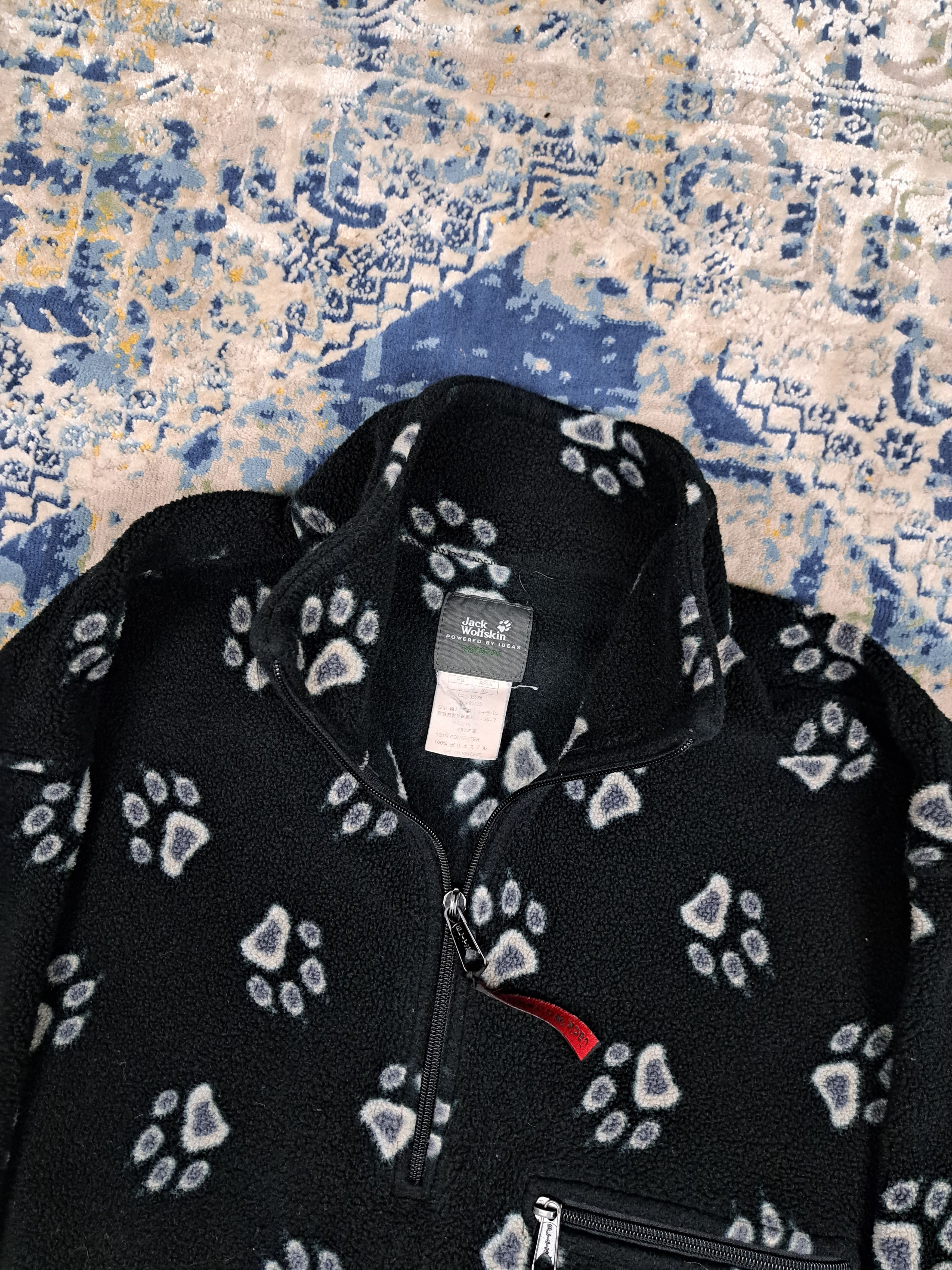 Jack Wolfskin Jack Wolfskin Fullprint Quarter Zip Fleece y2k Gorpcore Rare Size US L / EU 52-54 / 3 - 2 Thumbnail