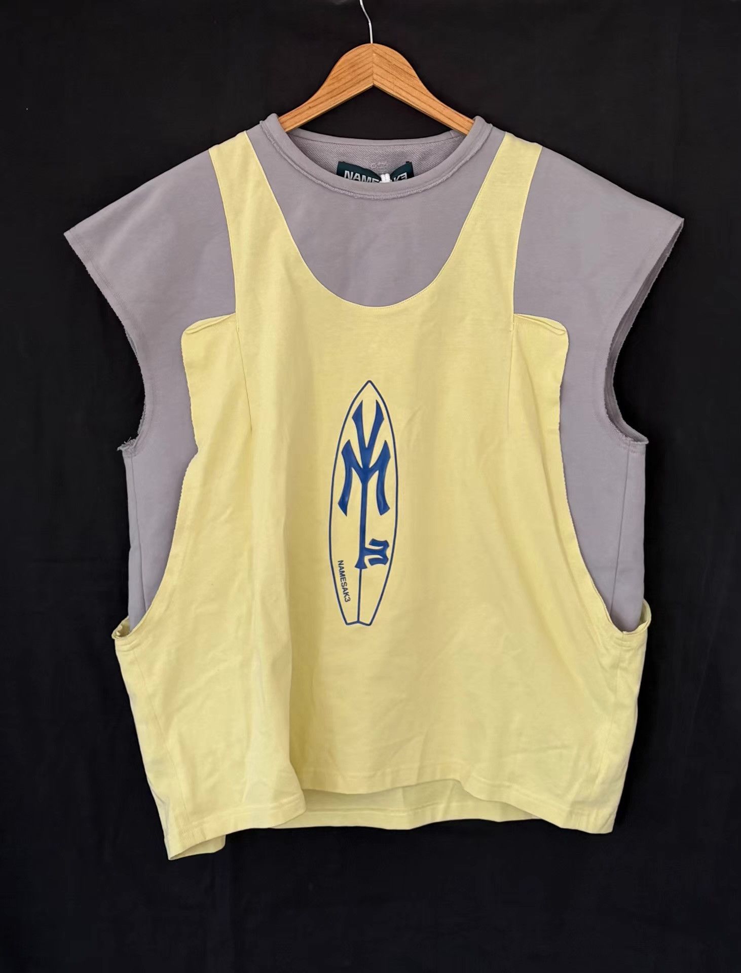 NAMESAKE NAMESAKE 23SS Men's Layered Mock Two-Piece T-Shirt Ｑ21 Size US S / EU 44-46 / 1 - 1 Thumbnail