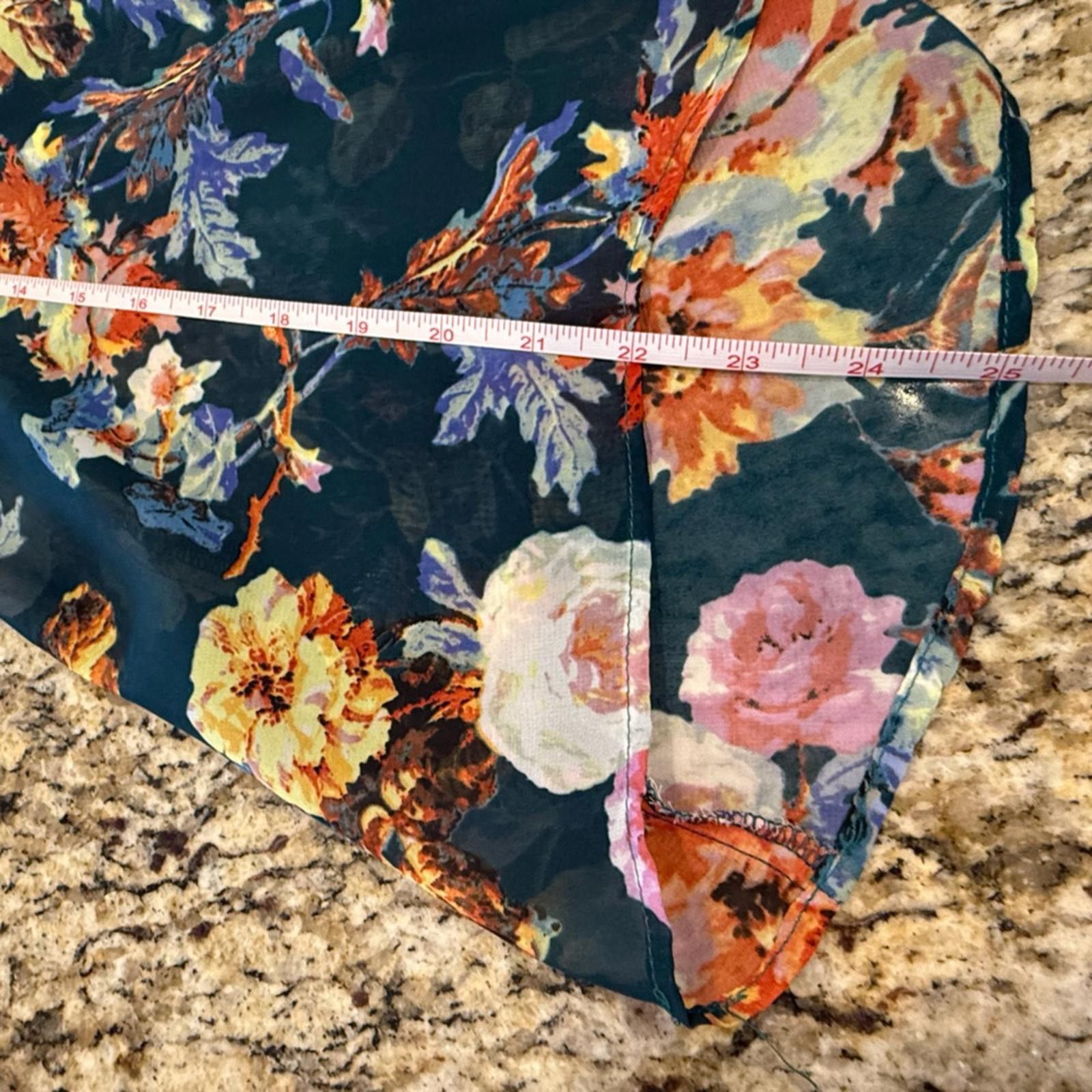 Other Show me Your MuMu boho floral tunic top teal pink yellow Med Size M / US 6-8 / IT 42-44 - 10 Thumbnail