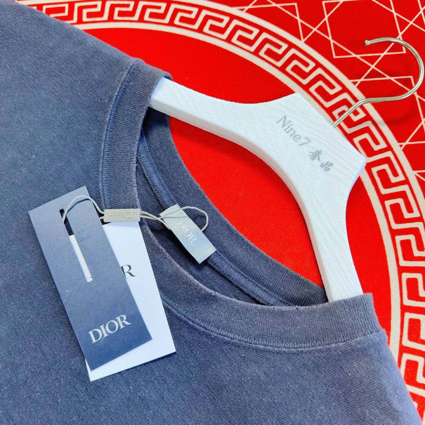 Dior Dior AND HYLTON NEL cursive logo short tee navy Size US XL / EU 56 / 4 - 4 Thumbnail
