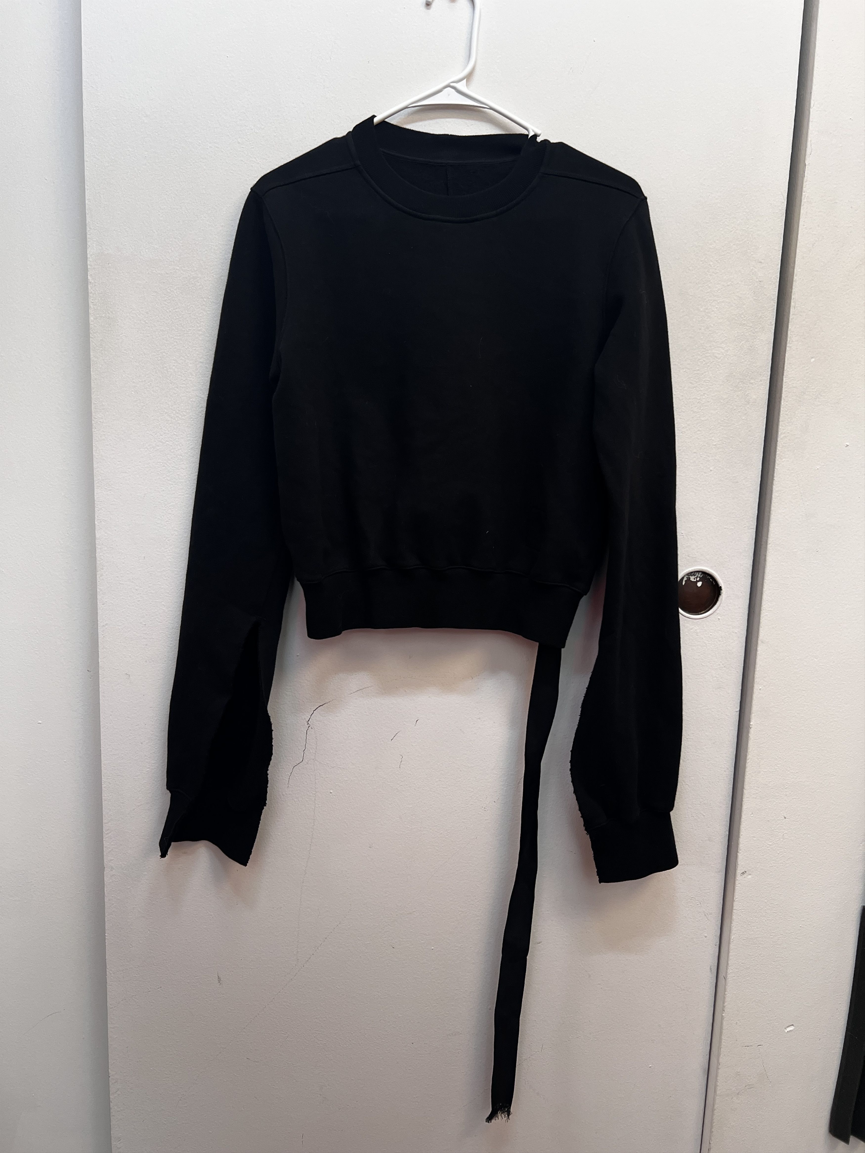 Rick Owens Drkshdw Rick Owens Drkshdw Cotton Jersey Cropped Sweatshirt Size M / US 6-8 / IT 42-44 - 2 Thumbnail