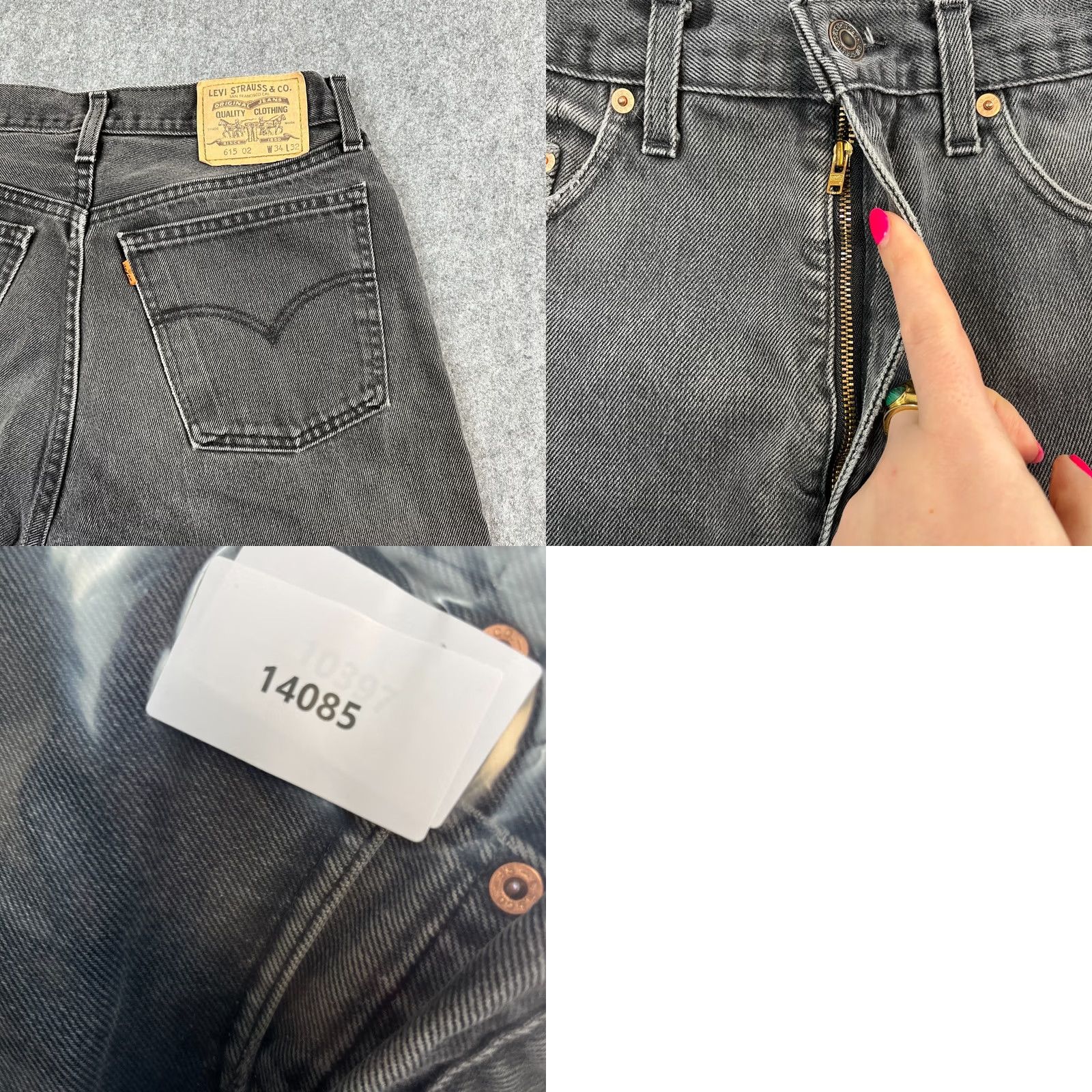 Levi's VINTAGE Levi's Jeans Straight 32 32 Dark Grey Faded Orange Tab 80s UK Made Mens Size US 32 / EU 48 - 9 Thumbnail