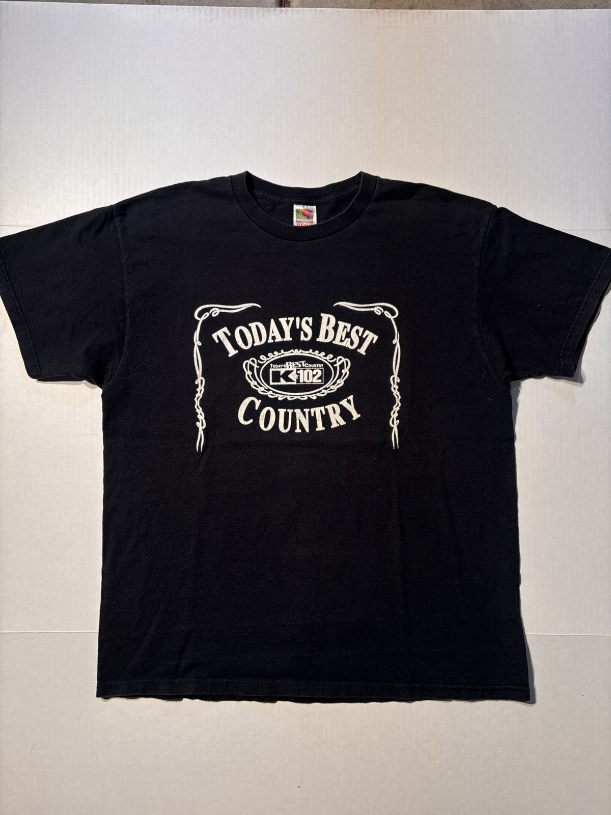 Fruit Of The Loom Vtg Best Country K102 Radio Station Music Jack Daniel’s 90s Size US XL / EU 56 / 4 - 1 Thumbnail